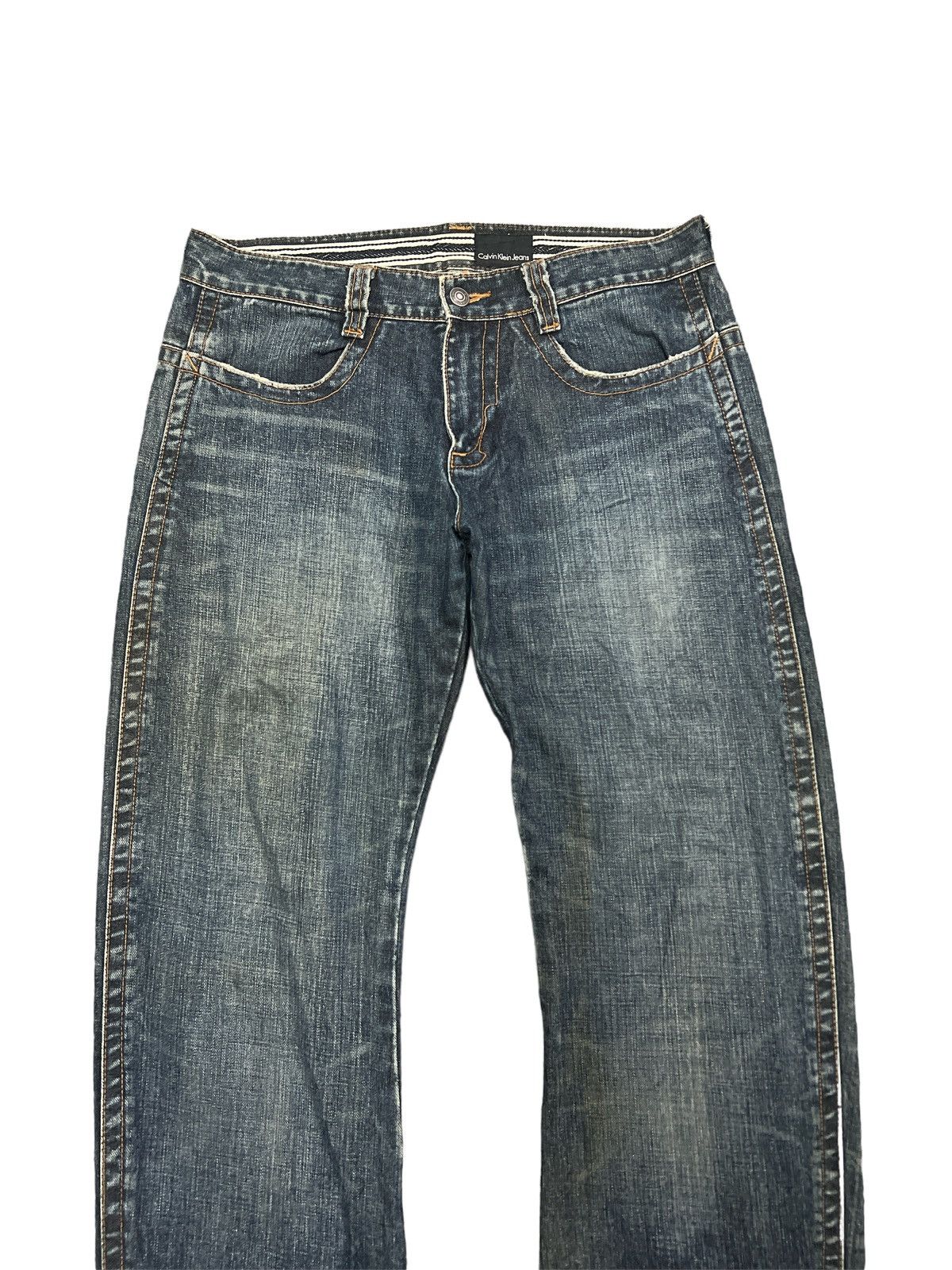 Japanese Brand LIMITED DESIGN💥CALVIN KLEIN CURVE DENIM PANTT Size US 32 / EU 48 - 4 Thumbnail