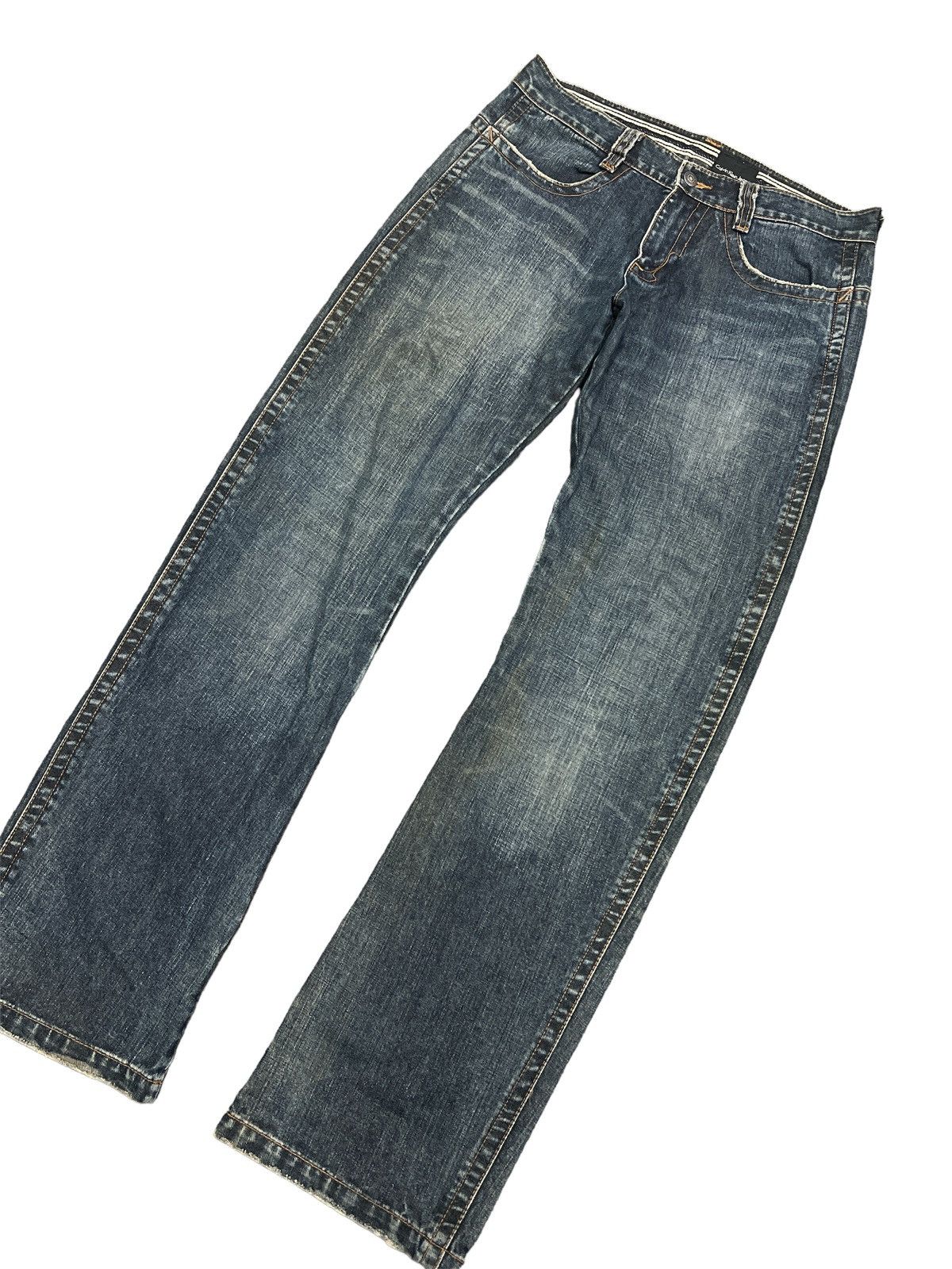 Japanese Brand LIMITED DESIGN💥CALVIN KLEIN CURVE DENIM PANTT Size US 32 / EU 48 - 5 Thumbnail