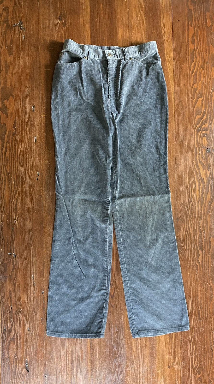 Levi's Vintage 70’s Levi’s White Tab Grey Corduroy Pants 30x33 Size US 30 / EU 46 - 10 Thumbnail