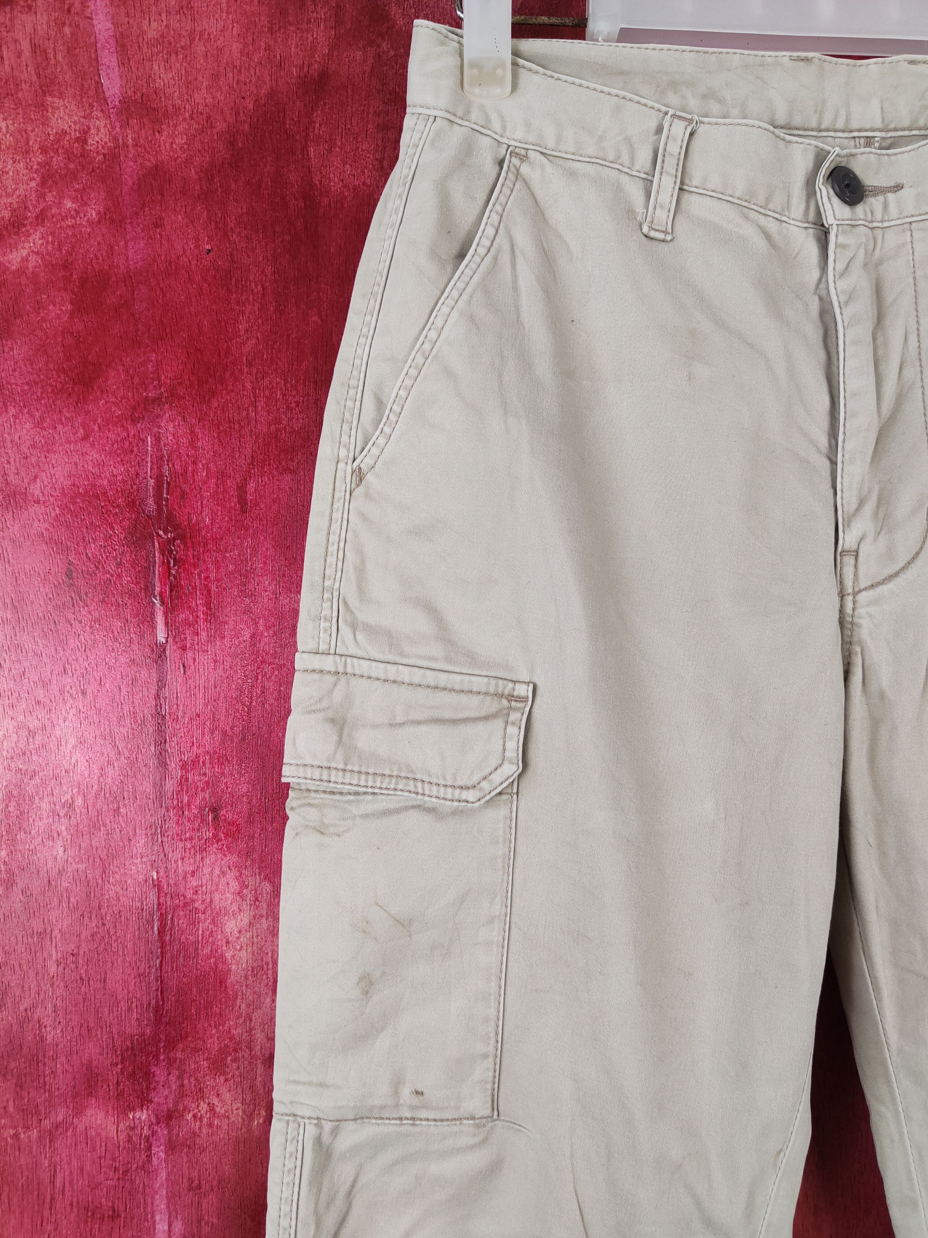 Japanese Brand × Vintage Japanese Brand Cream Multi Pocket Tactical Cargo Pants #S439 Size US 28 / EU 44 - 3 Thumbnail