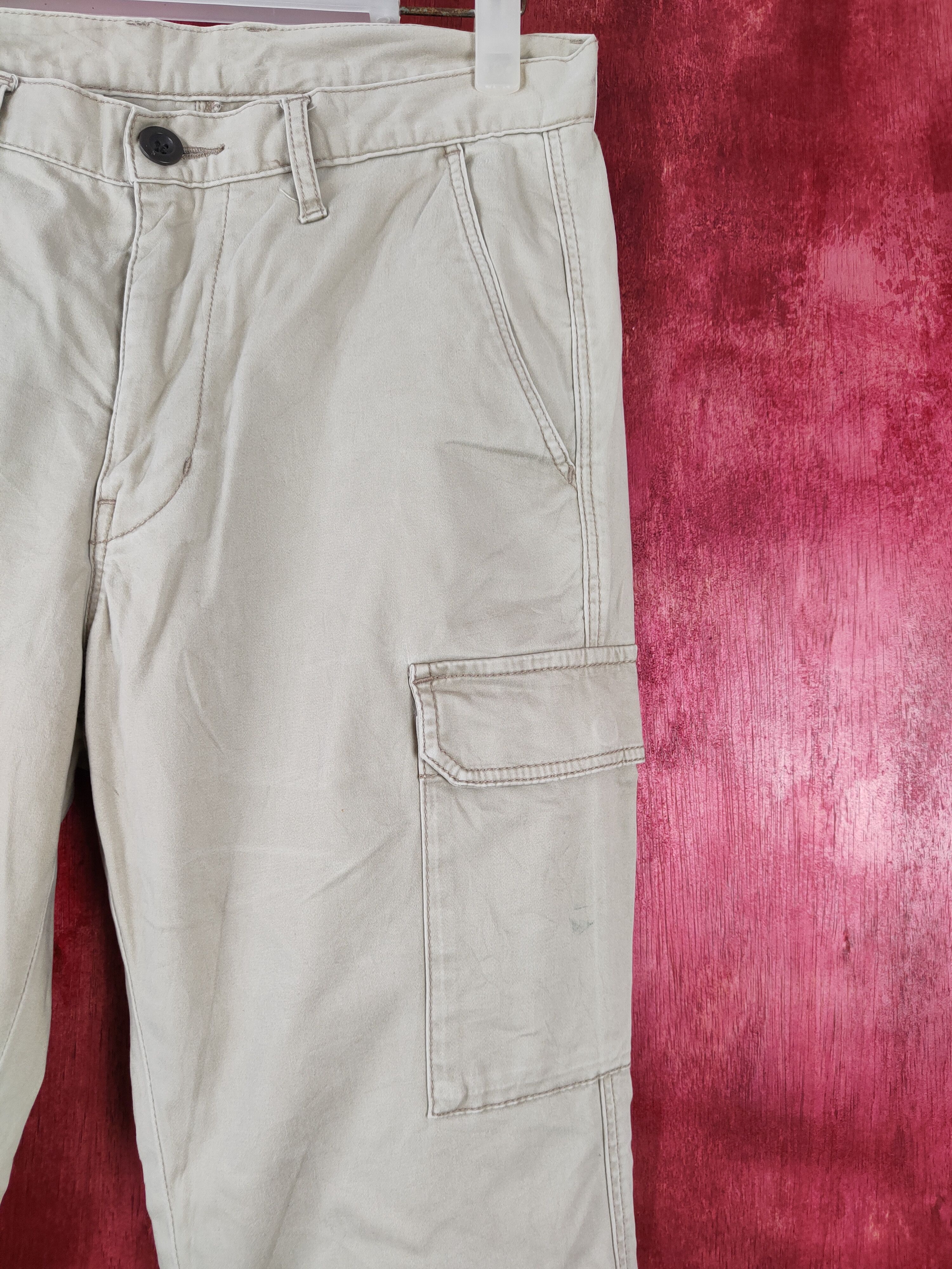 Japanese Brand × Vintage Japanese Brand Cream Multi Pocket Tactical Cargo Pants #S439 Size US 28 / EU 44 - 5 Thumbnail