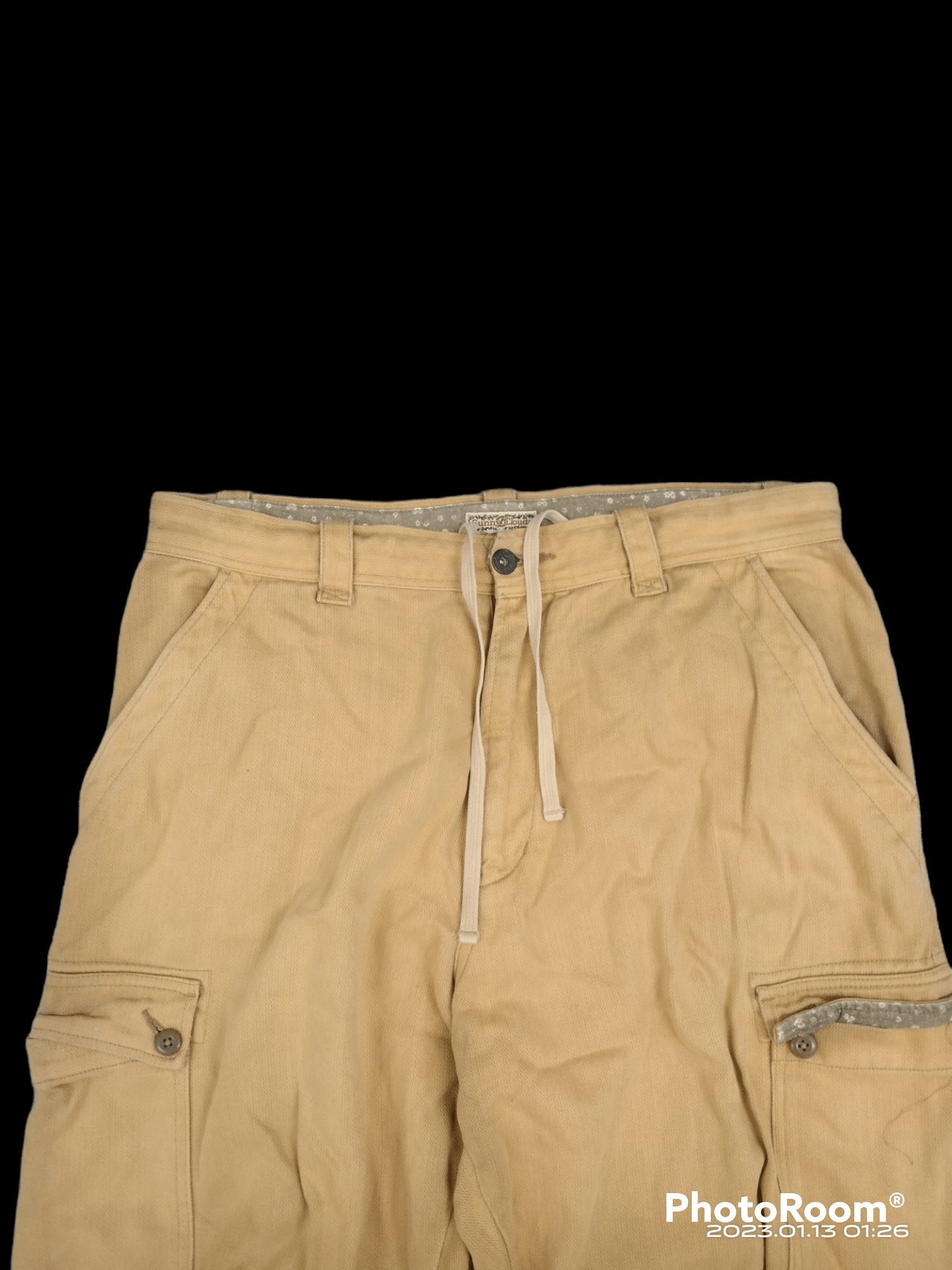 Japanese Brand THRASH BAGGY SUN FADE SNNY CLOUDS CARGO PANTS Size US 33 - 4 Thumbnail