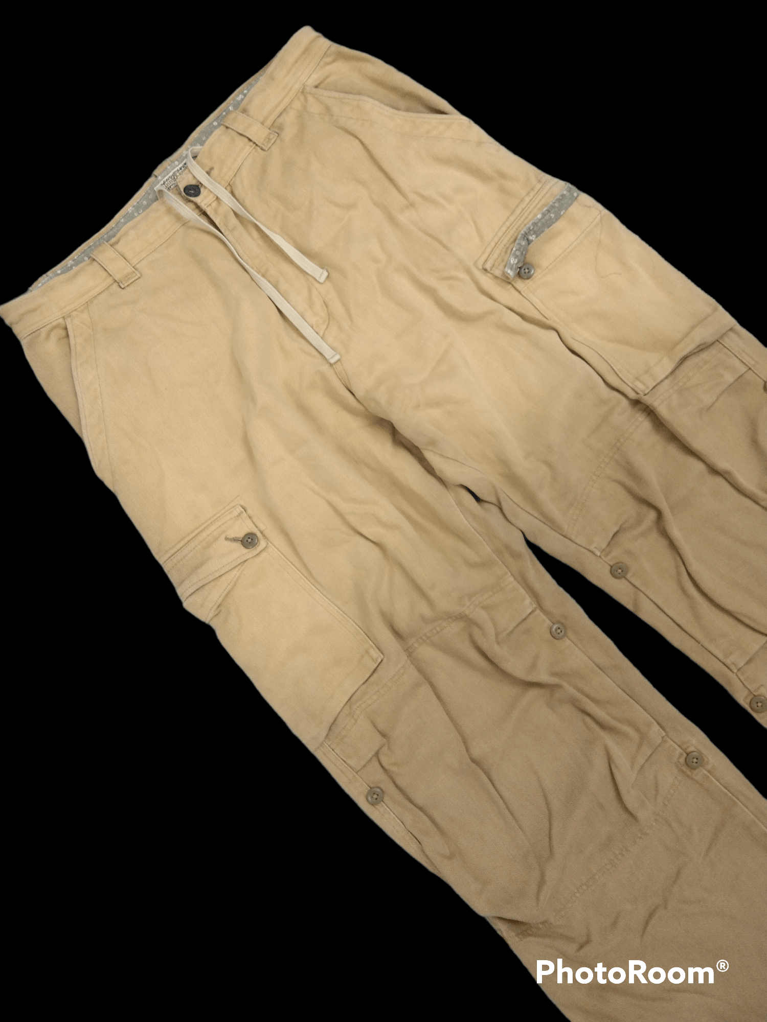 Japanese Brand THRASH BAGGY SUN FADE SNNY CLOUDS CARGO PANTS Size US 33 - 3 Thumbnail