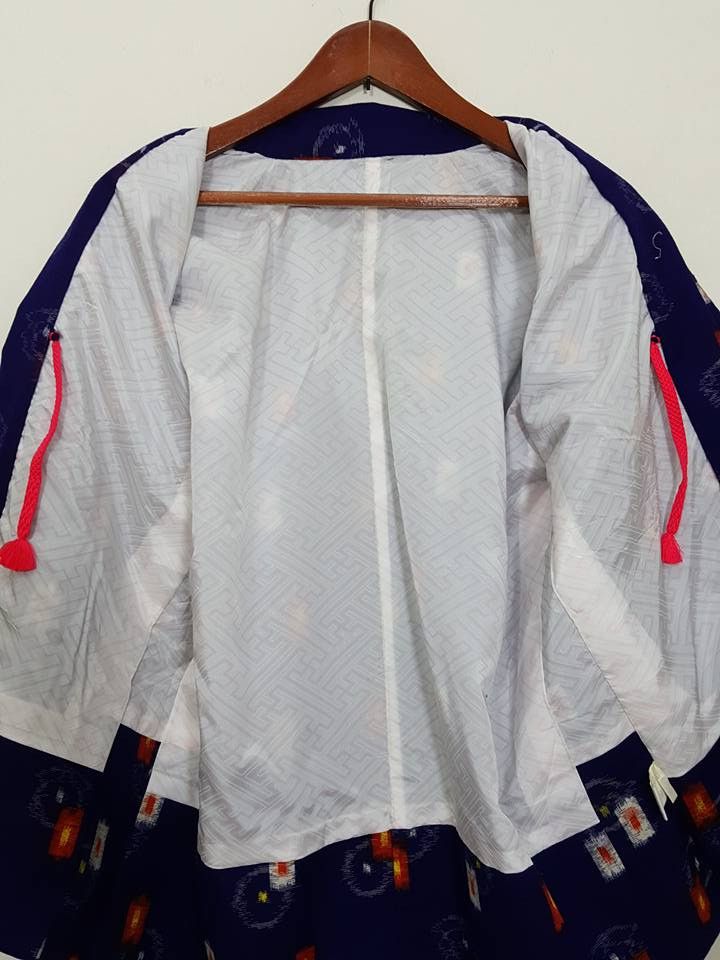 Other Sayagata Awase Haori Noragi Kimono Style Igeta Insired Size US M / EU 48-50 / 2 - 4 Thumbnail