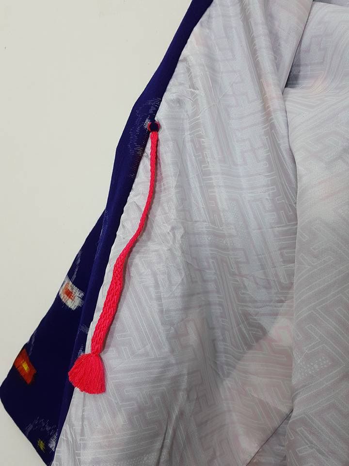 Other Sayagata Awase Haori Noragi Kimono Style Igeta Insired Size US M / EU 48-50 / 2 - 10 Thumbnail