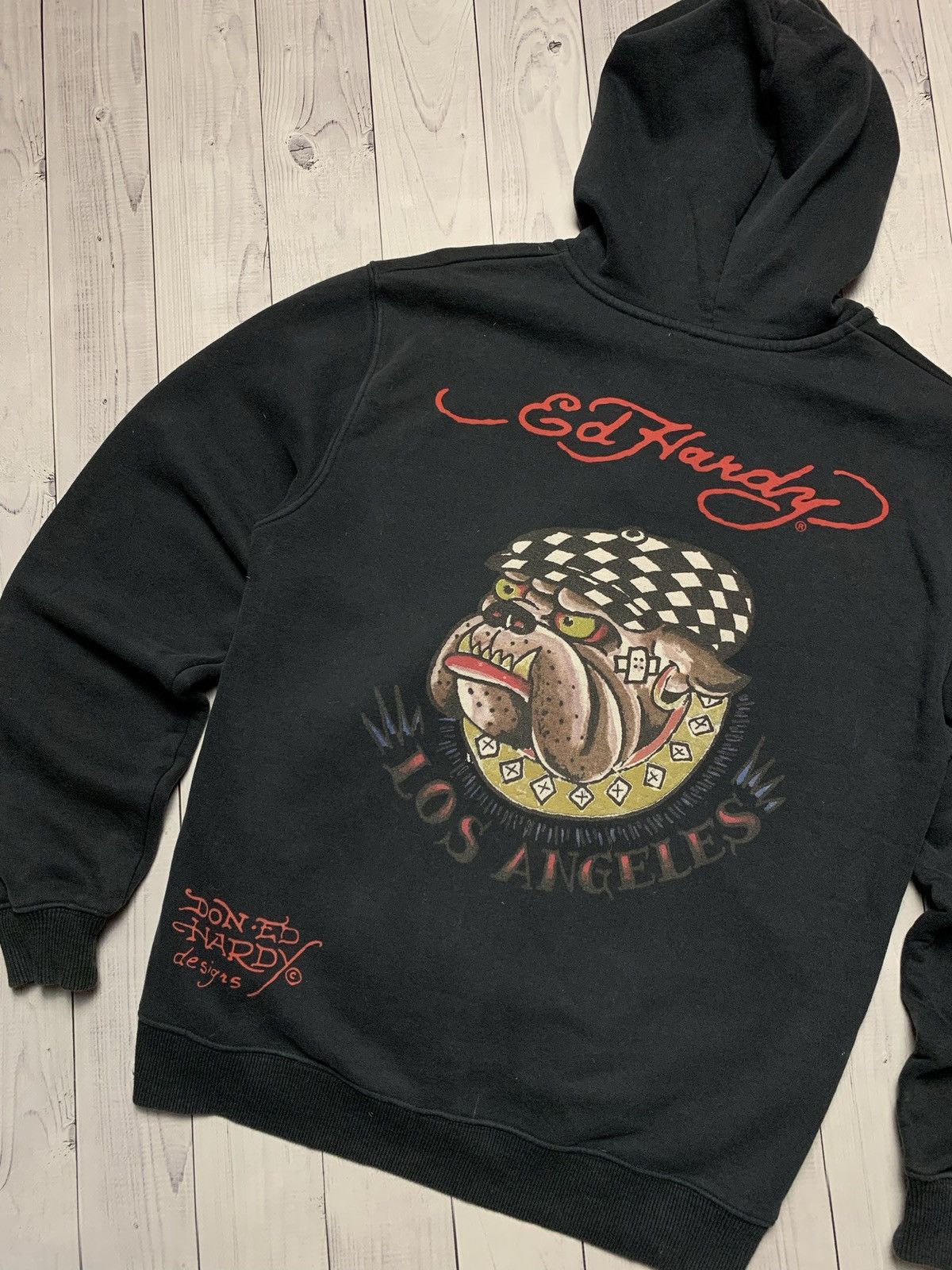 Ed Hardy × Vintage Vintage Ed Hardy hoodie big logo dogs size M Size US M / EU 48-50 / 2 - 2 Thumbnail