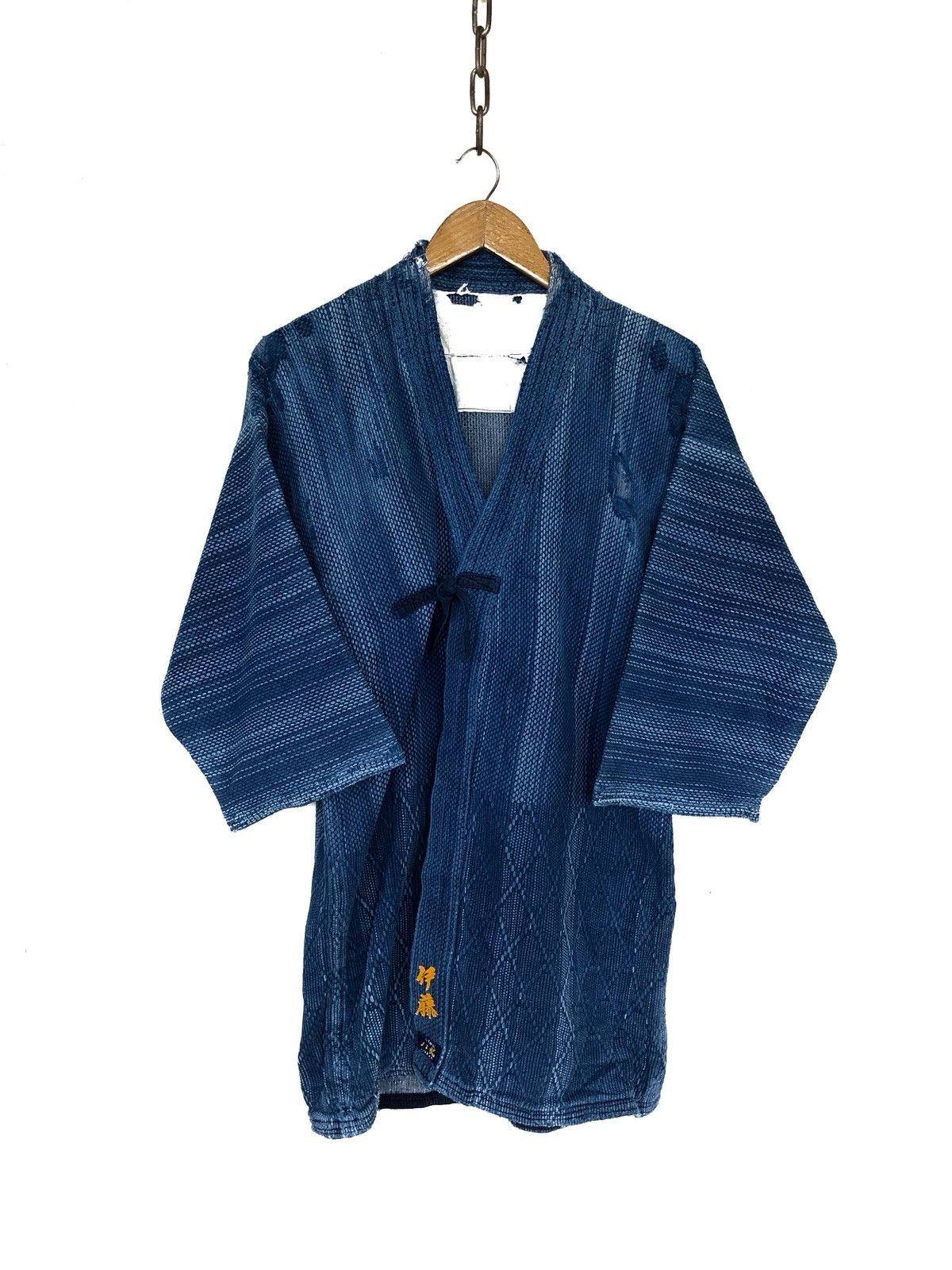 Indigo INSANE🔥🇯🇵 Noragi Sashiko Stitch Distressed Jacket Size US M / EU 48-50 / 2 - 3 Thumbnail
