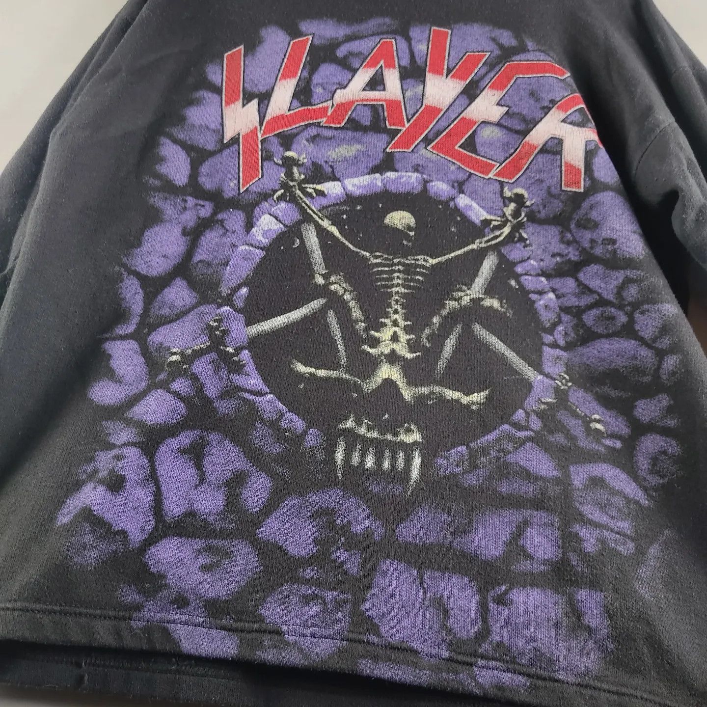 Band Tees × Slayer × Vintage 90's slayer Divine Intervention hoodie Size US L / EU 52-54 / 3 - 6 Thumbnail