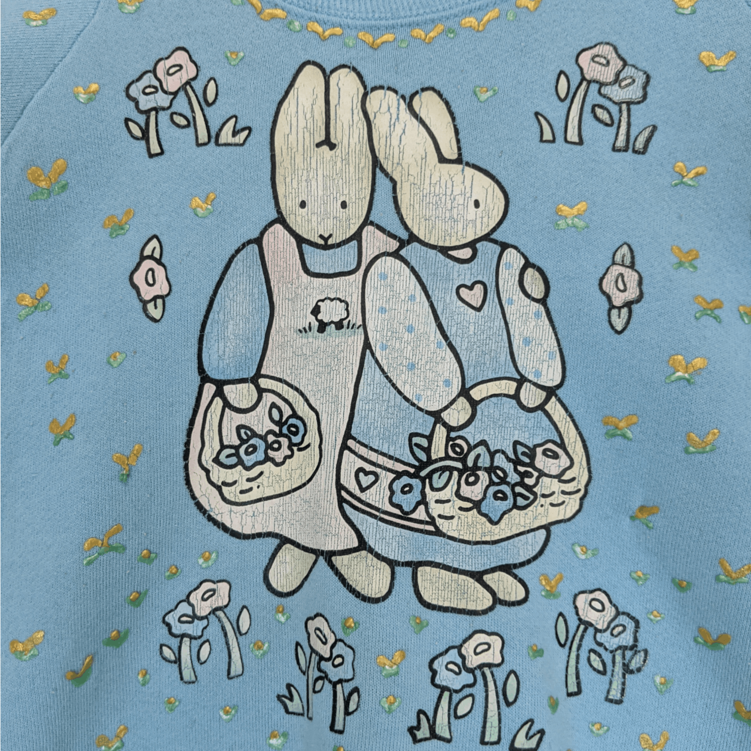 Fruit Of The Loom Vintage 90's FOTL Rabbit Animal Graphic Cartoon Sweatshirt Size US XL / EU 56 / 4 - 5 Thumbnail
