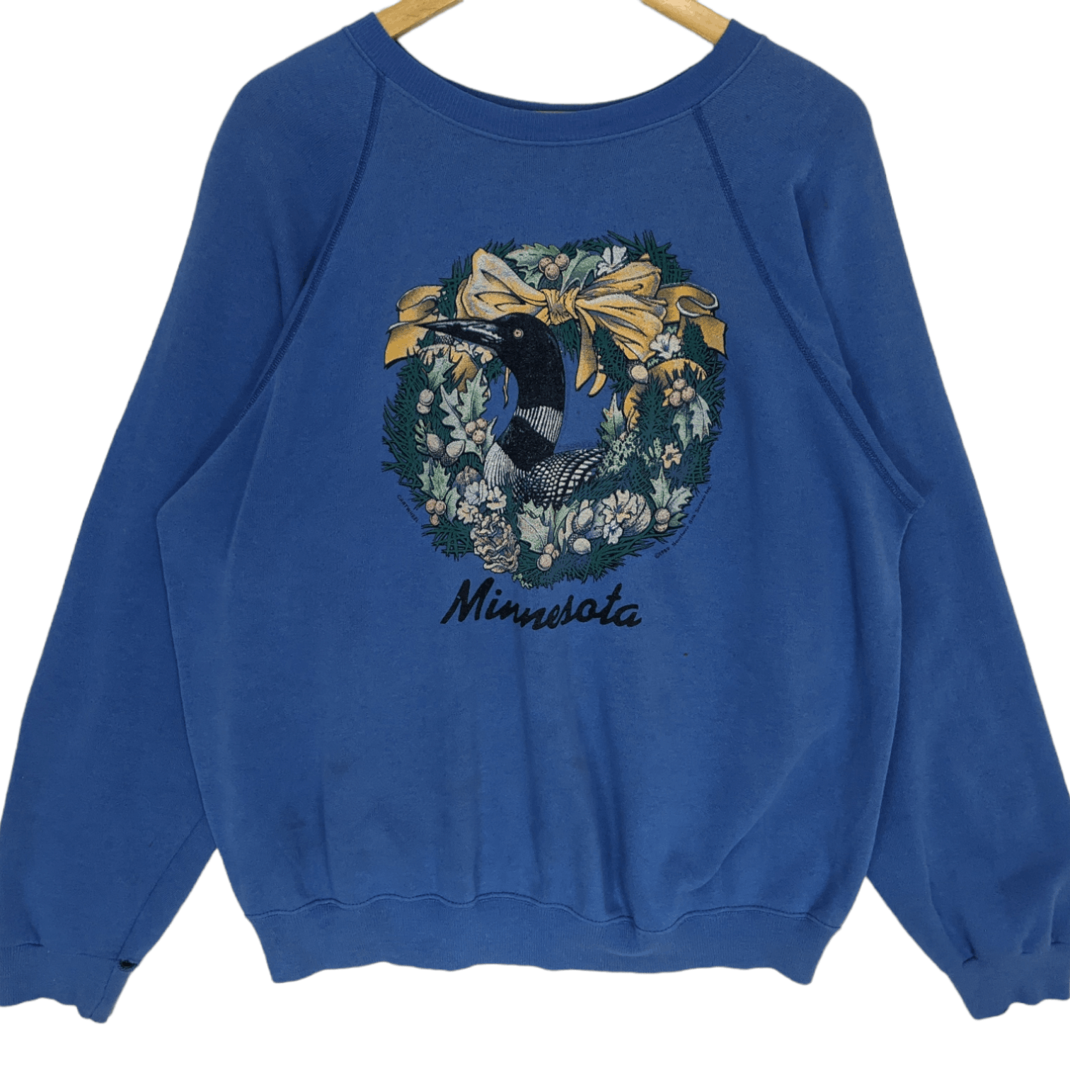 Hanes 80's HANES 1989 Minnesota Common Loon Bird Sweatshirt Size US XL / EU 56 / 4 - 2 Thumbnail