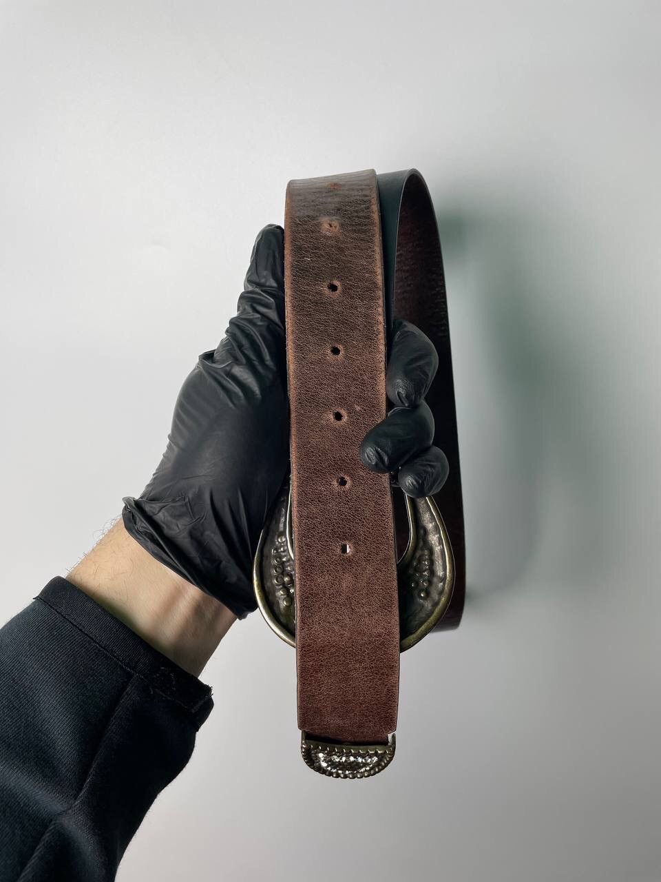 B.B. Simon × Japanese Brand Vintage Designer Hype Brown Belt Crystal Leather Size ONE SIZE - 3 Thumbnail