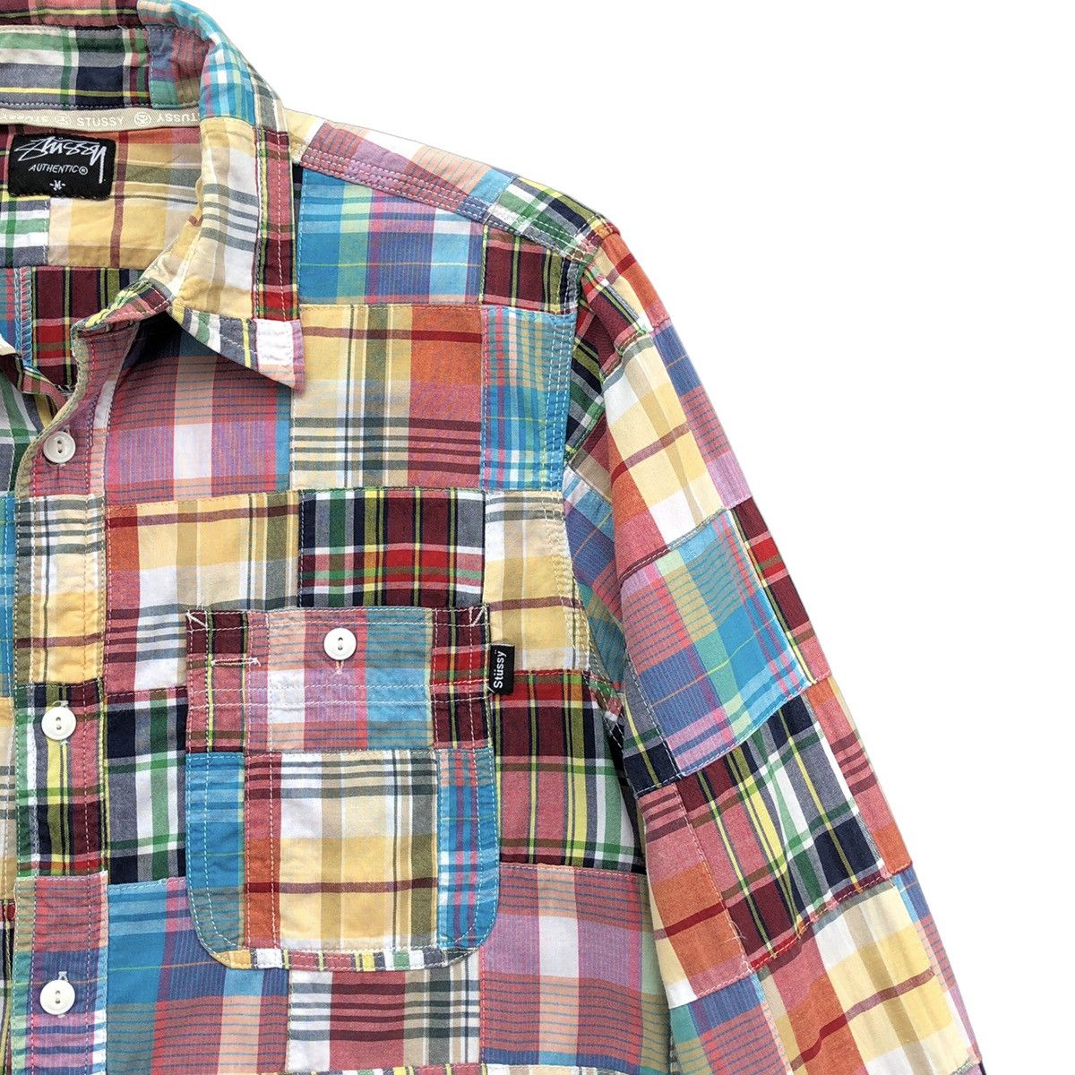 Stussy Vintage Stussy Patch Work Colour Block Long Sleeve Shirt Size US M / EU 48-50 / 2 - 8 Thumbnail