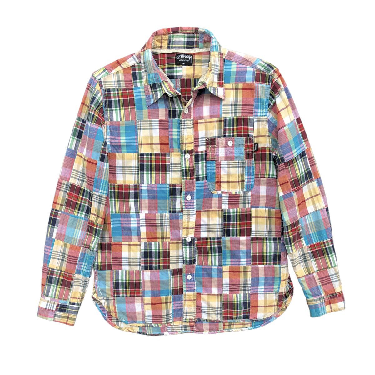 Stussy Vintage Stussy Patch Work Colour Block Long Sleeve Shirt Size US M / EU 48-50 / 2 - 3 Thumbnail