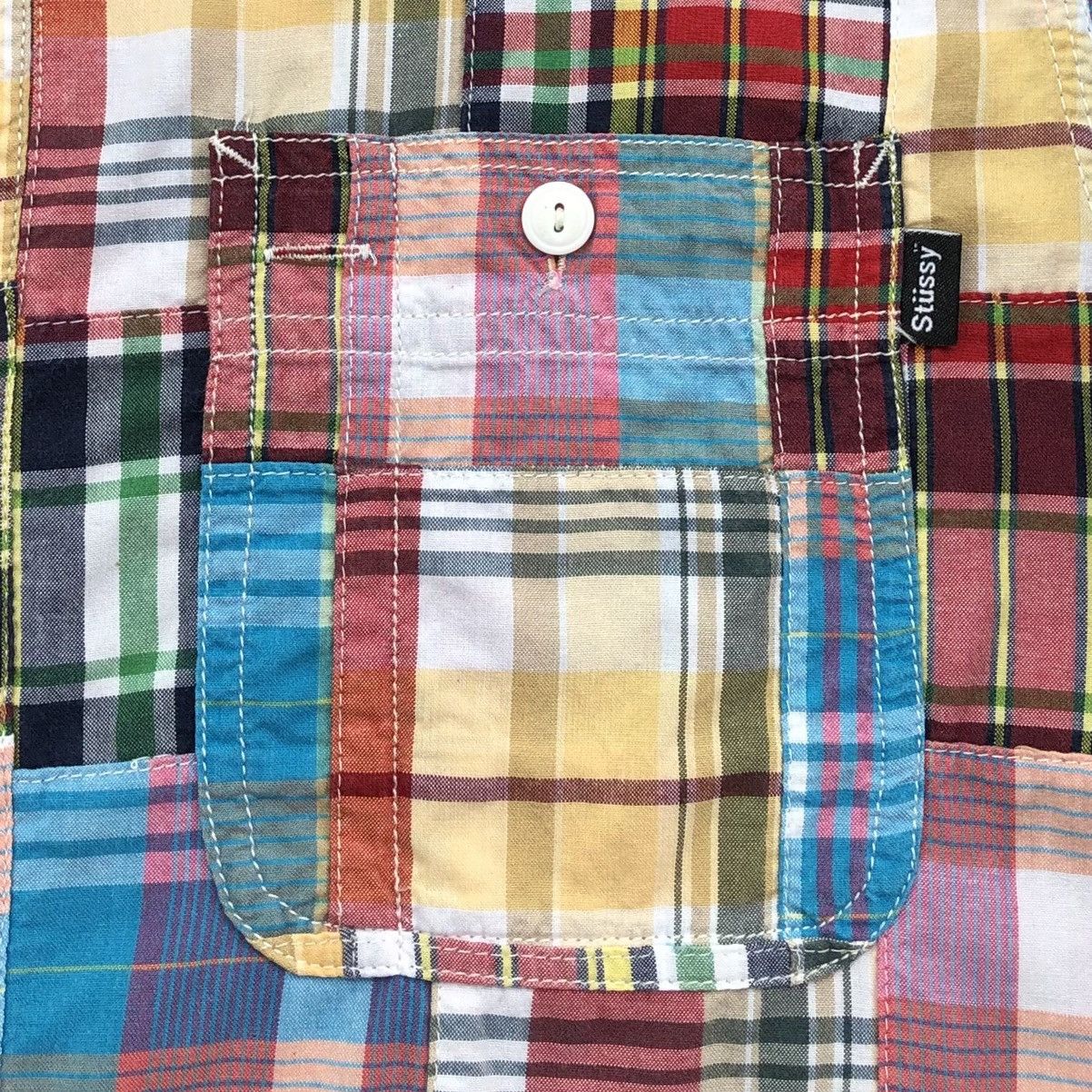 Stussy Vintage Stussy Patch Work Colour Block Long Sleeve Shirt Size US M / EU 48-50 / 2 - 9 Thumbnail