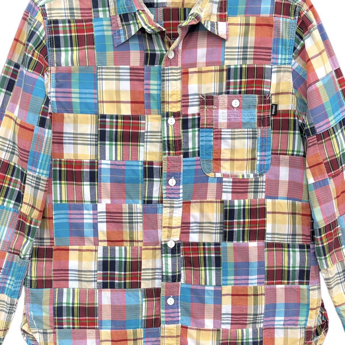 Stussy Vintage Stussy Patch Work Colour Block Long Sleeve Shirt Size US M / EU 48-50 / 2 - 4 Thumbnail
