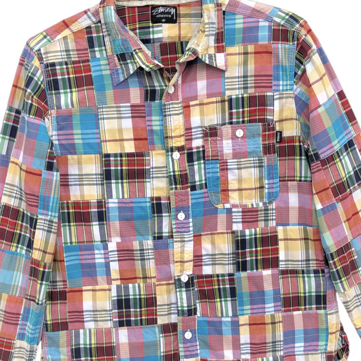 Stussy Vintage Stussy Patch Work Colour Block Long Sleeve Shirt Size US M / EU 48-50 / 2 - 5 Thumbnail