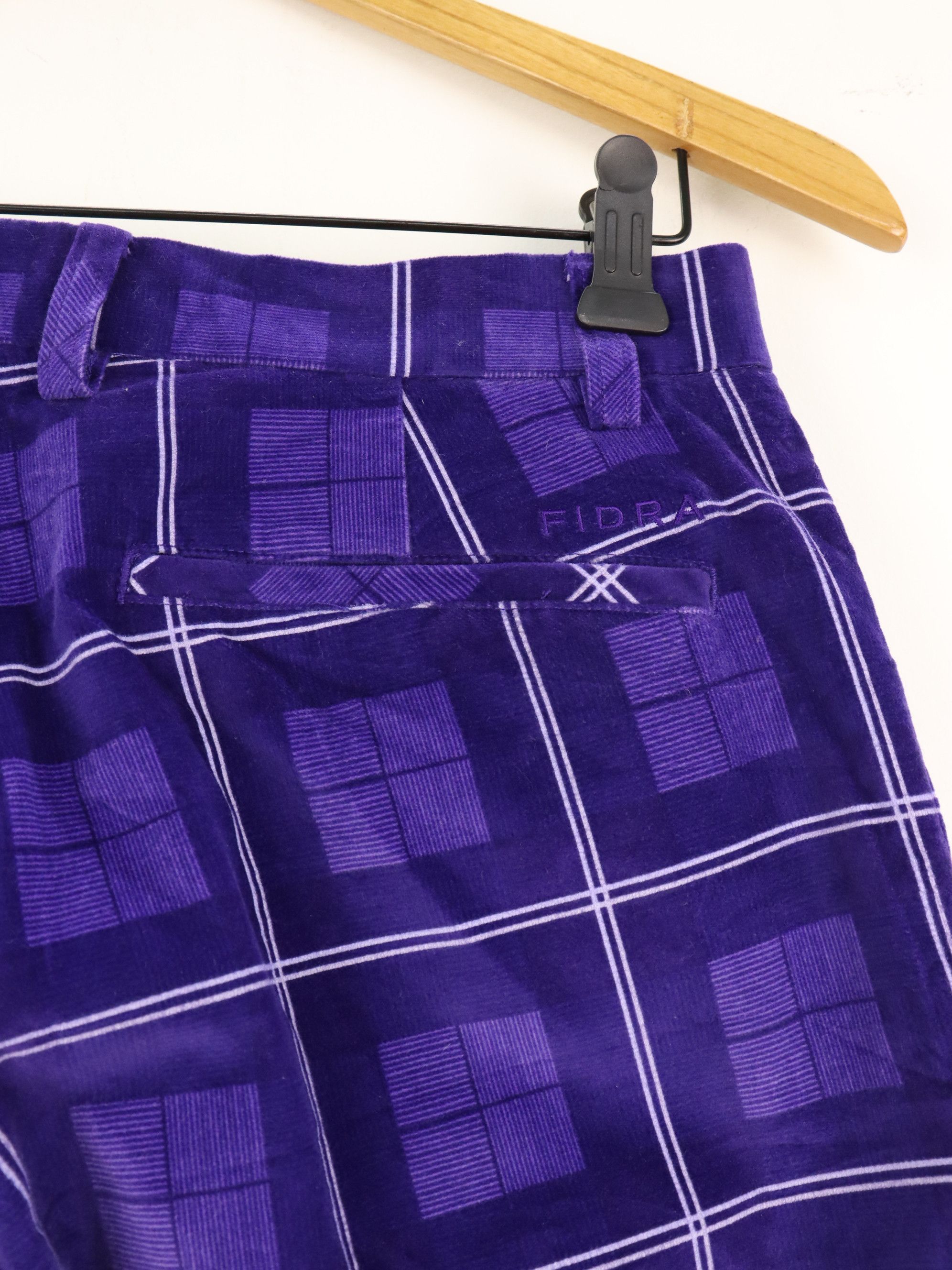 Japanese Brand Japanese Fidra Plaid Stretchable Purple Streetwear Pant Size US 29 - 7 Thumbnail