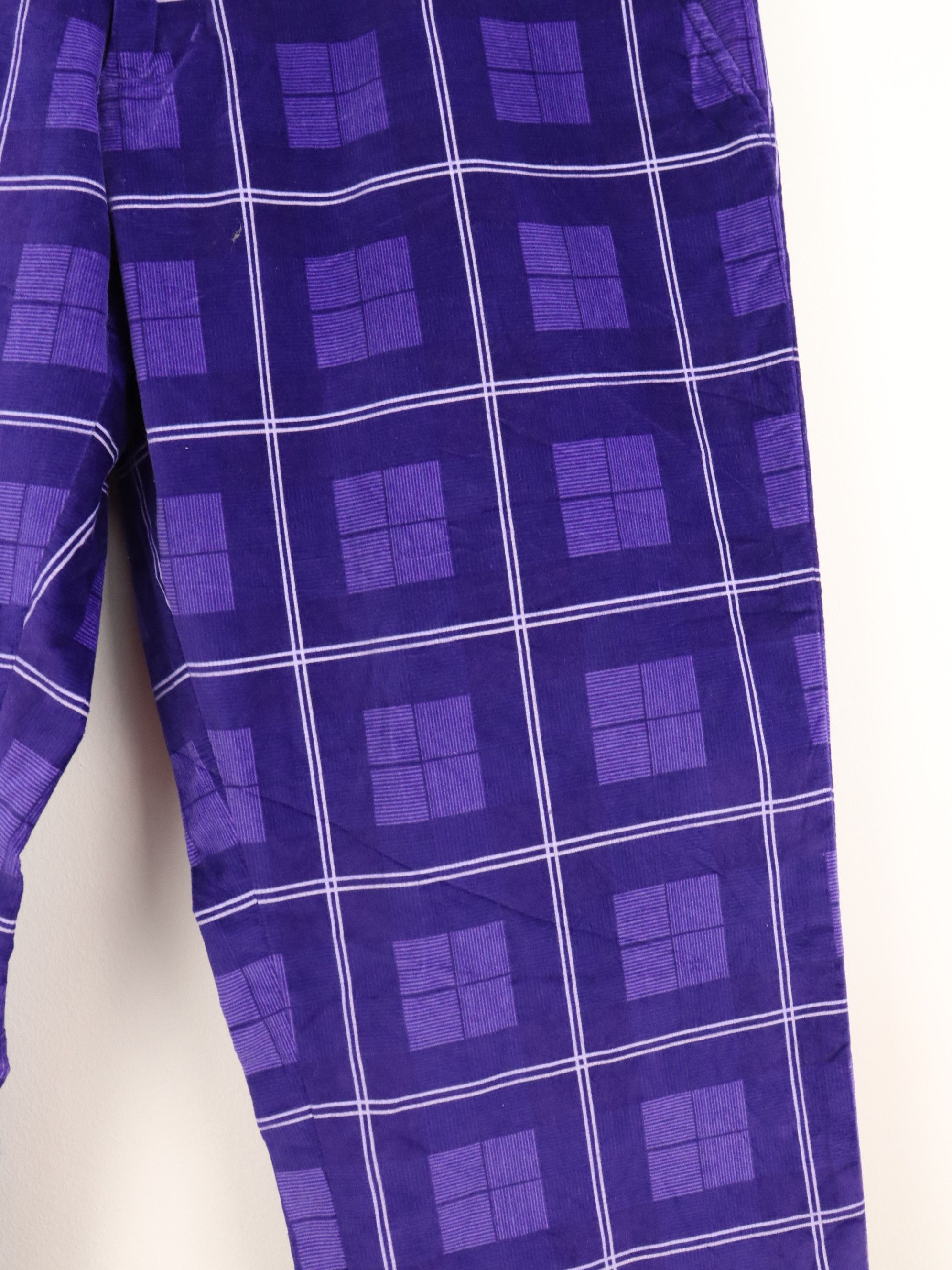 Japanese Brand Japanese Fidra Plaid Stretchable Purple Streetwear Pant Size US 29 - 10 Thumbnail