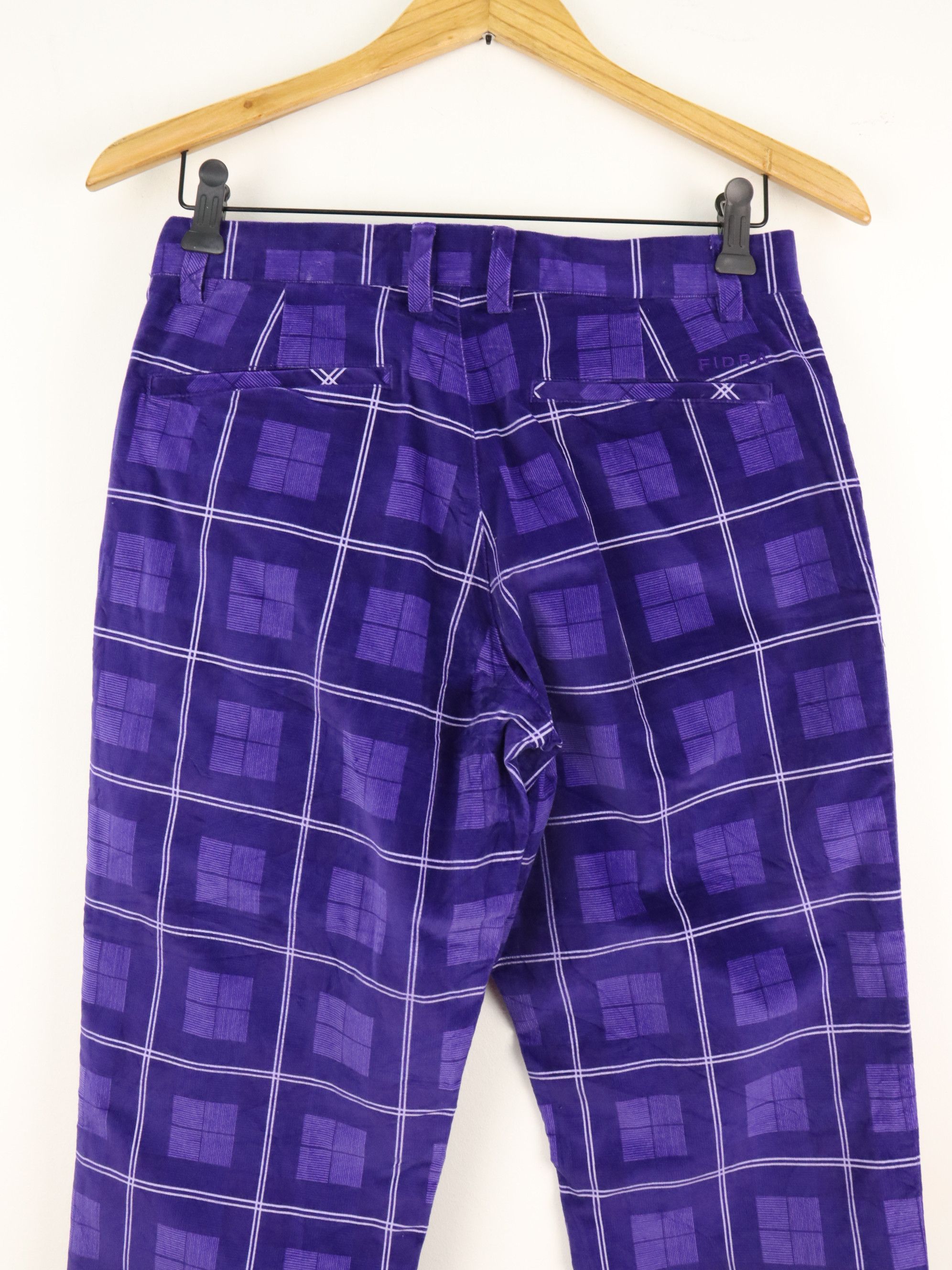 Japanese Brand Japanese Fidra Plaid Stretchable Purple Streetwear Pant Size US 29 - 8 Thumbnail