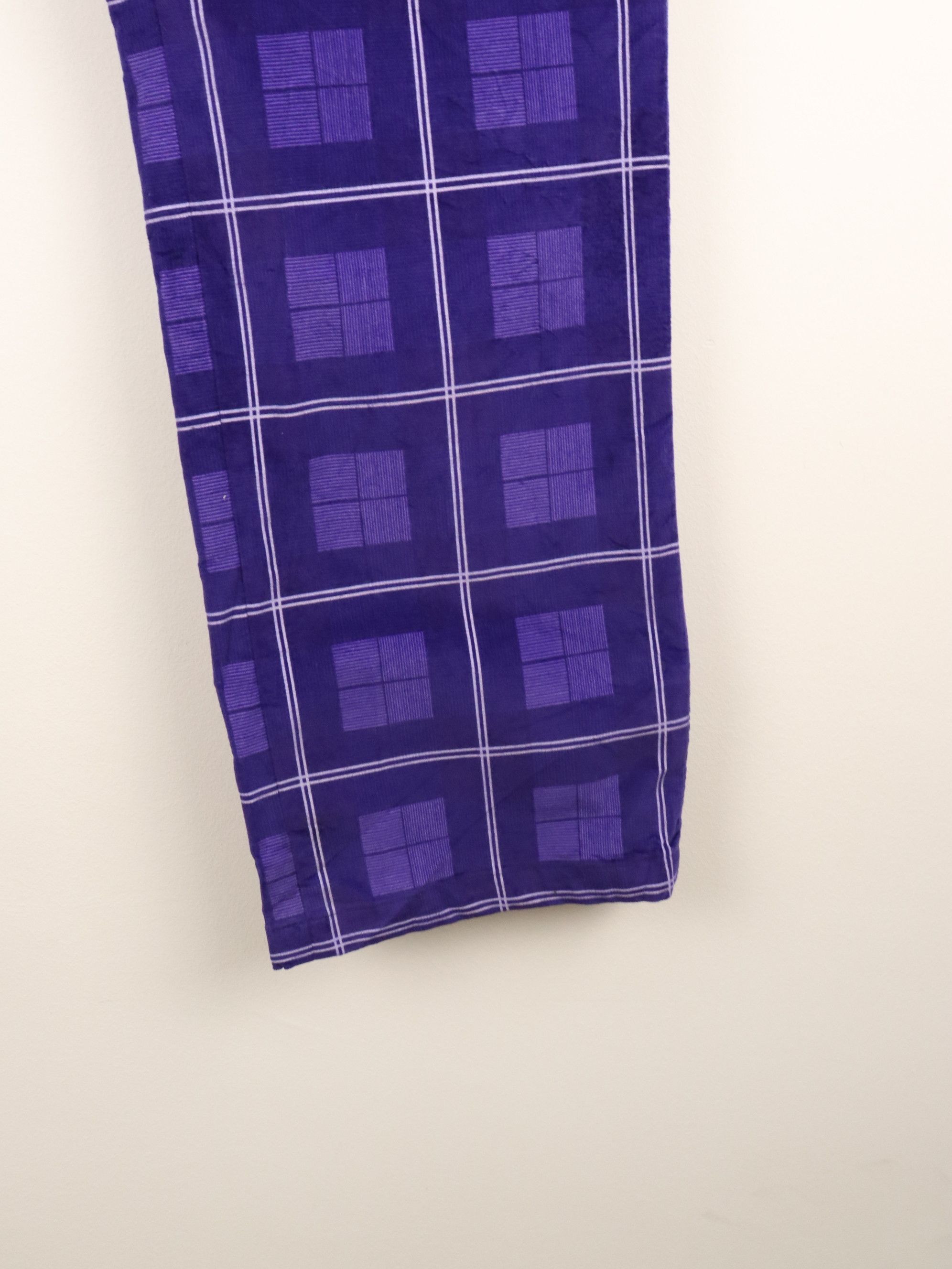Japanese Brand Japanese Fidra Plaid Stretchable Purple Streetwear Pant Size US 29 - 13 Thumbnail