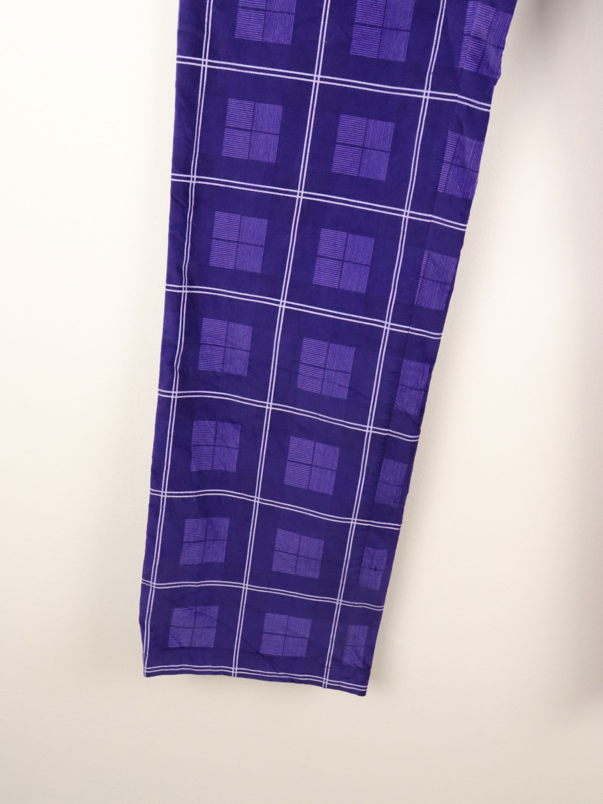 Japanese Brand Japanese Fidra Plaid Stretchable Purple Streetwear Pant Size US 29 - 12 Thumbnail