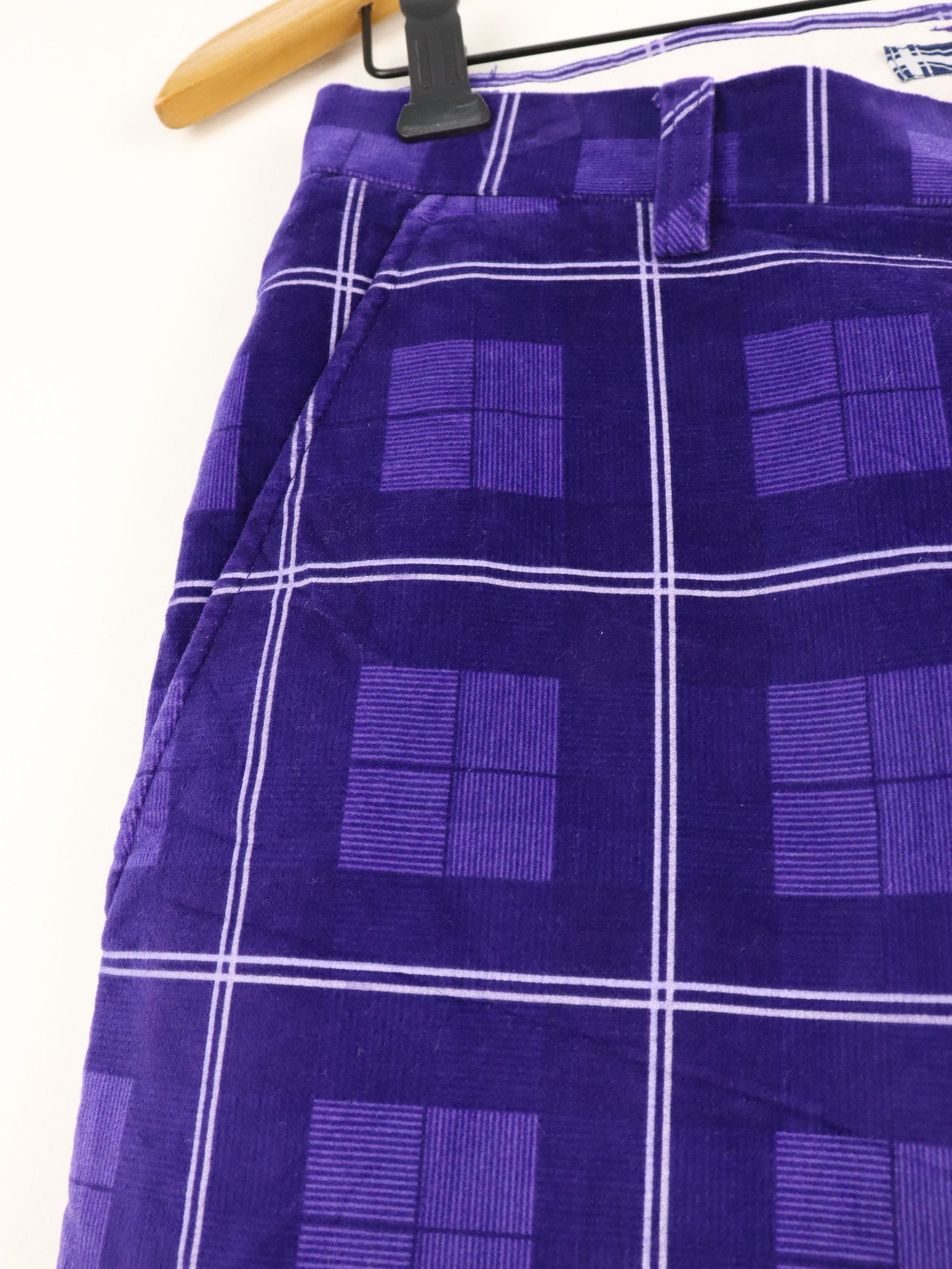 Japanese Brand Japanese Fidra Plaid Stretchable Purple Streetwear Pant Size US 29 - 6 Thumbnail