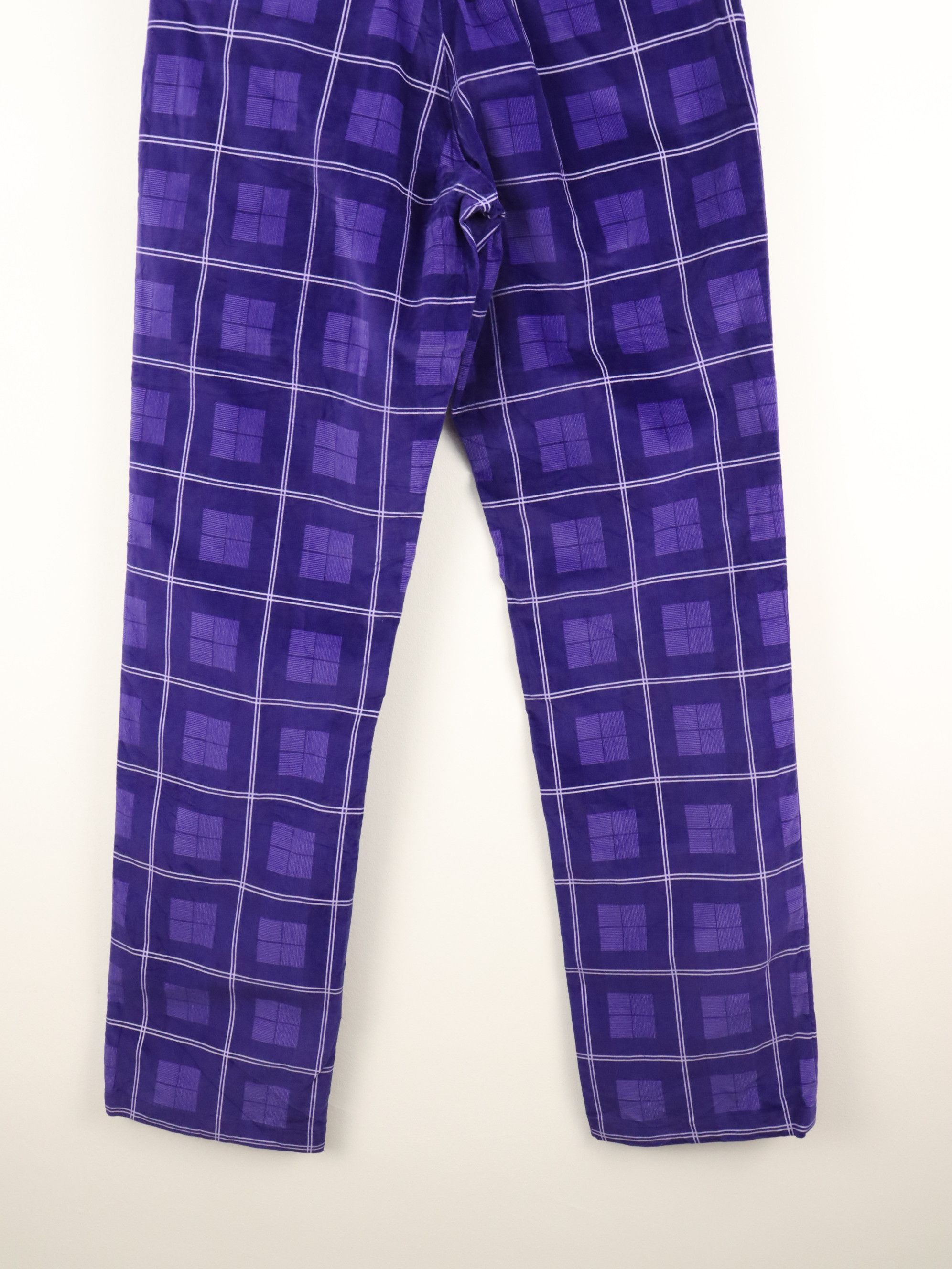 Japanese Brand Japanese Fidra Plaid Stretchable Purple Streetwear Pant Size US 29 - 11 Thumbnail