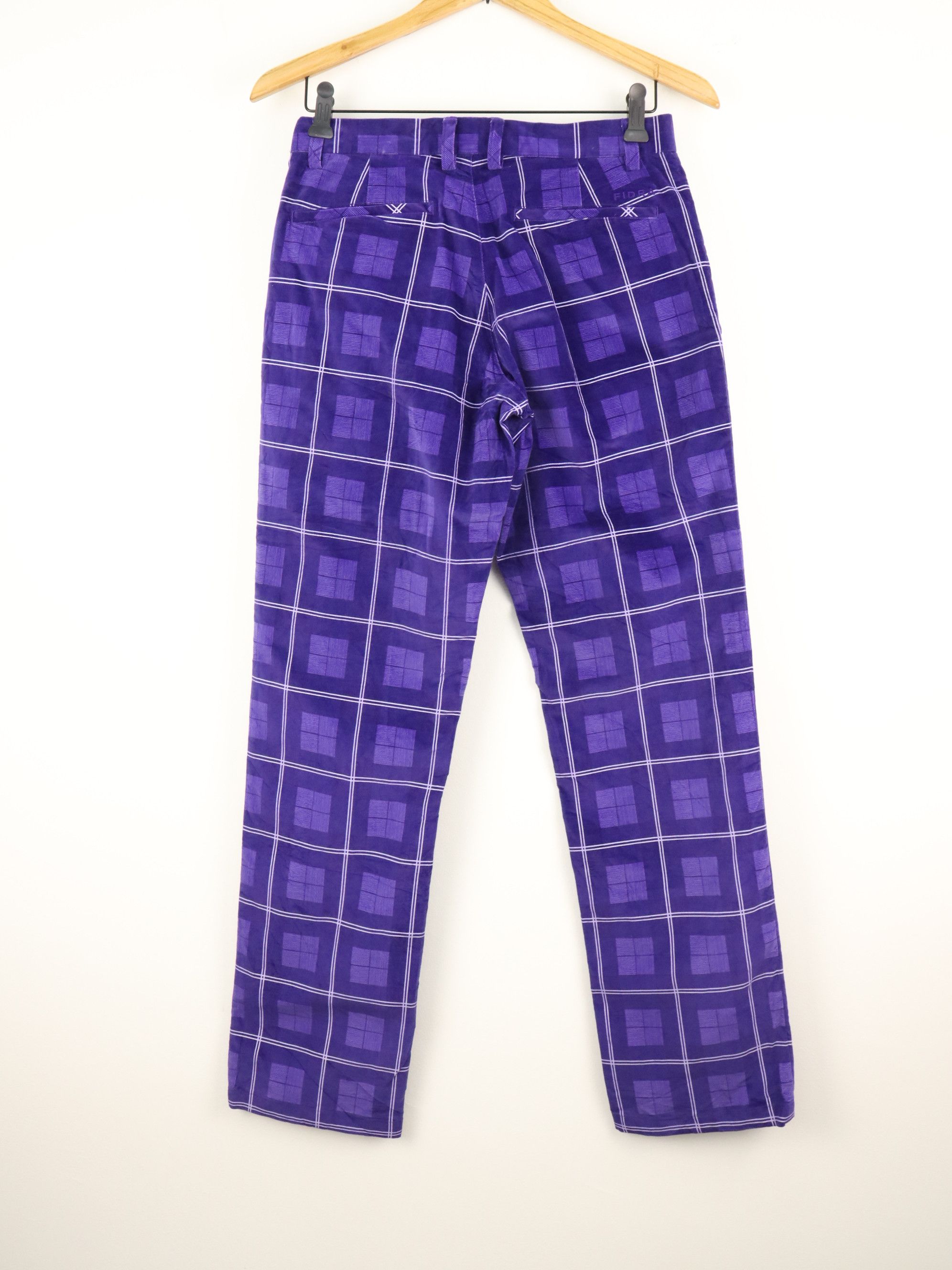 Japanese Brand Japanese Fidra Plaid Stretchable Purple Streetwear Pant Size US 29 - 5 Thumbnail
