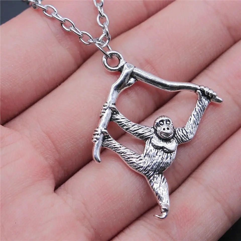 Jewelry Orangutan Monkey Pendant Necklace Size ONE SIZE - 1 Thumbnail