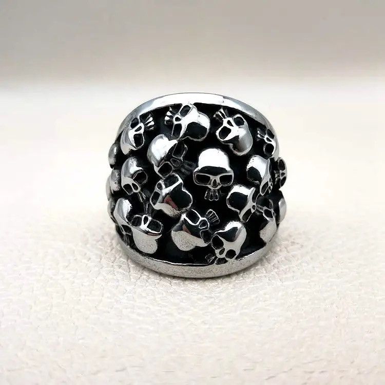 Jewelry Stainless Steel Skeleton Skull Ring Size ONE SIZE - 3 Thumbnail