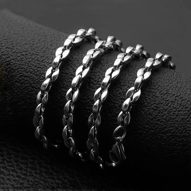Jewelry Titanium Steel Coffee Bean Necklace Size ONE SIZE - 2 Thumbnail