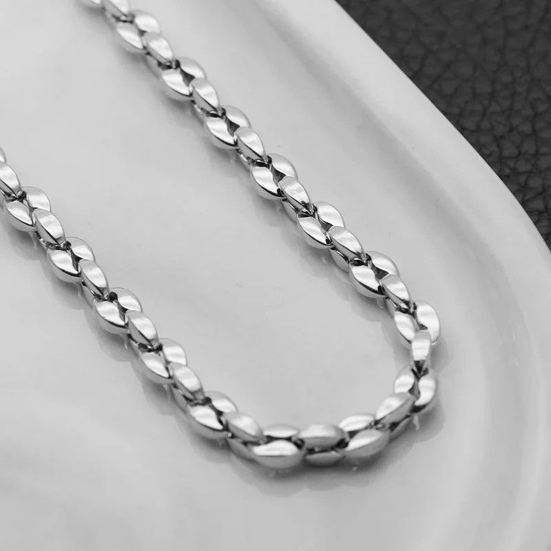 Jewelry Titanium Steel Coffee Bean Necklace Size ONE SIZE - 1 Thumbnail