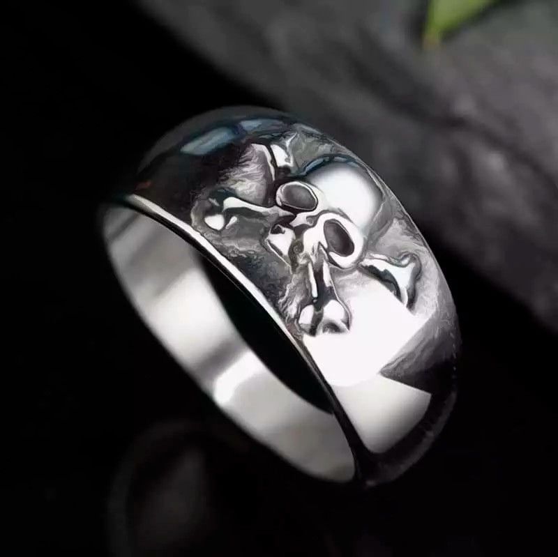 Jewelry Stainless Steel Small Skull Punk Rock Ring Size ONE SIZE - 1 Thumbnail