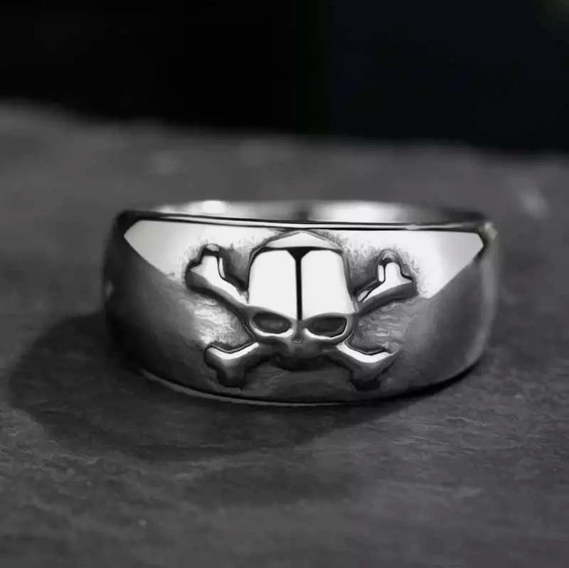 Jewelry Stainless Steel Small Skull Punk Rock Ring Size ONE SIZE - 2 Thumbnail
