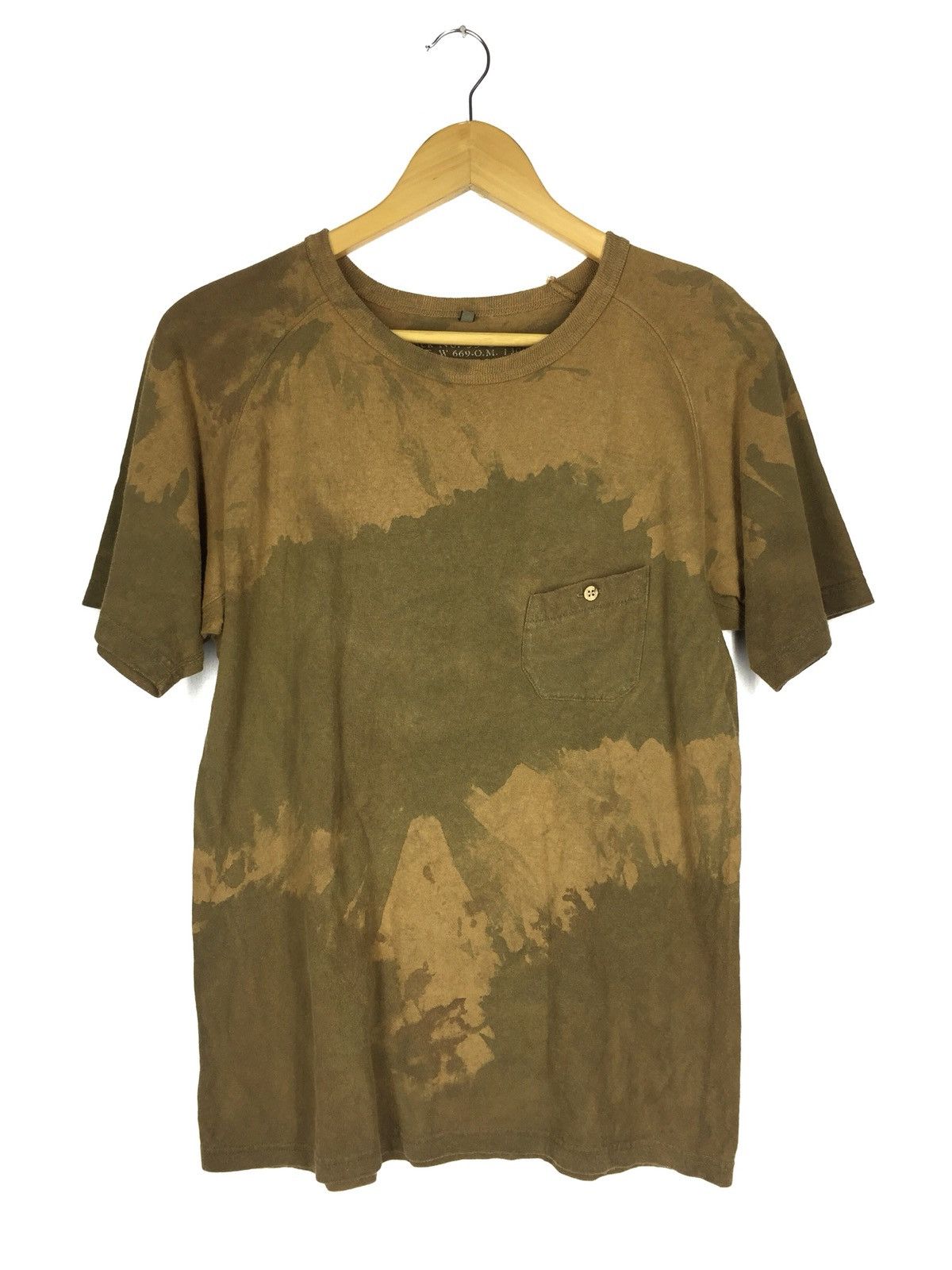 image of Nigel Cabourn Acid Wash Camo Splatted Tee, Men's (Size Small)