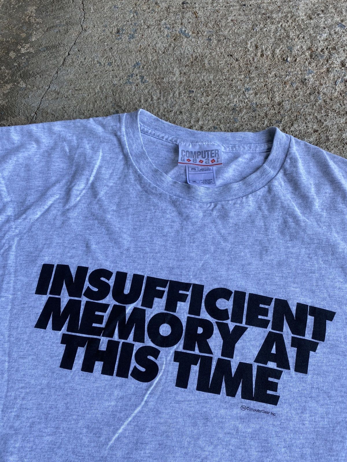 Japanese Brand × Vintage Vintage Y2K Insufficient Memory Stained Saying Funny Shirt Size US XL / EU 56 / 4 - 2 Thumbnail