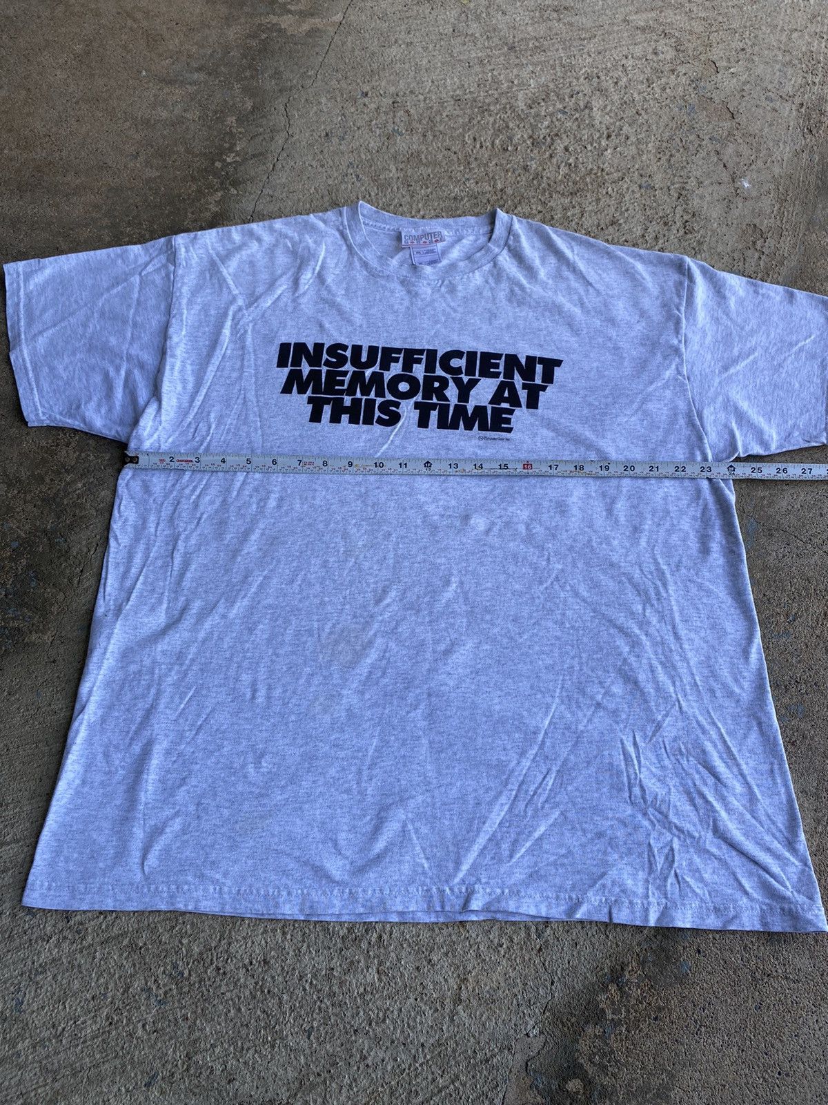 Japanese Brand × Vintage Vintage Y2K Insufficient Memory Stained Saying Funny Shirt Size US XL / EU 56 / 4 - 10 Thumbnail