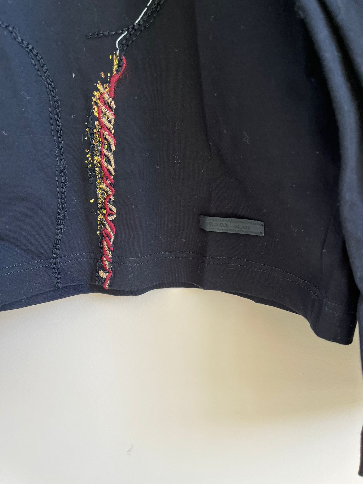 Prada Rooster Embroidered Tee in Black Size US L / EU 52-54 / 3 - 13 Thumbnail