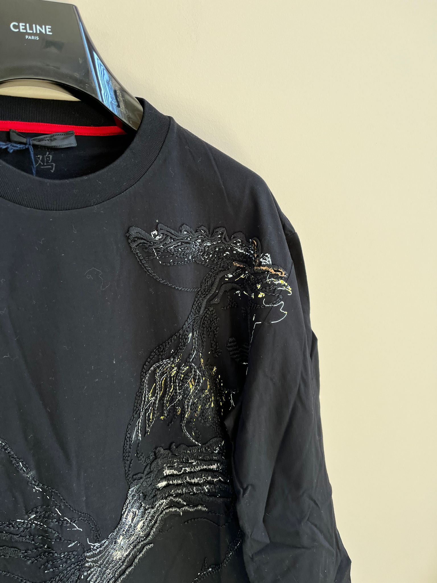Prada Rooster Embroidered Tee in Black Size US L / EU 52-54 / 3 - 7 Thumbnail