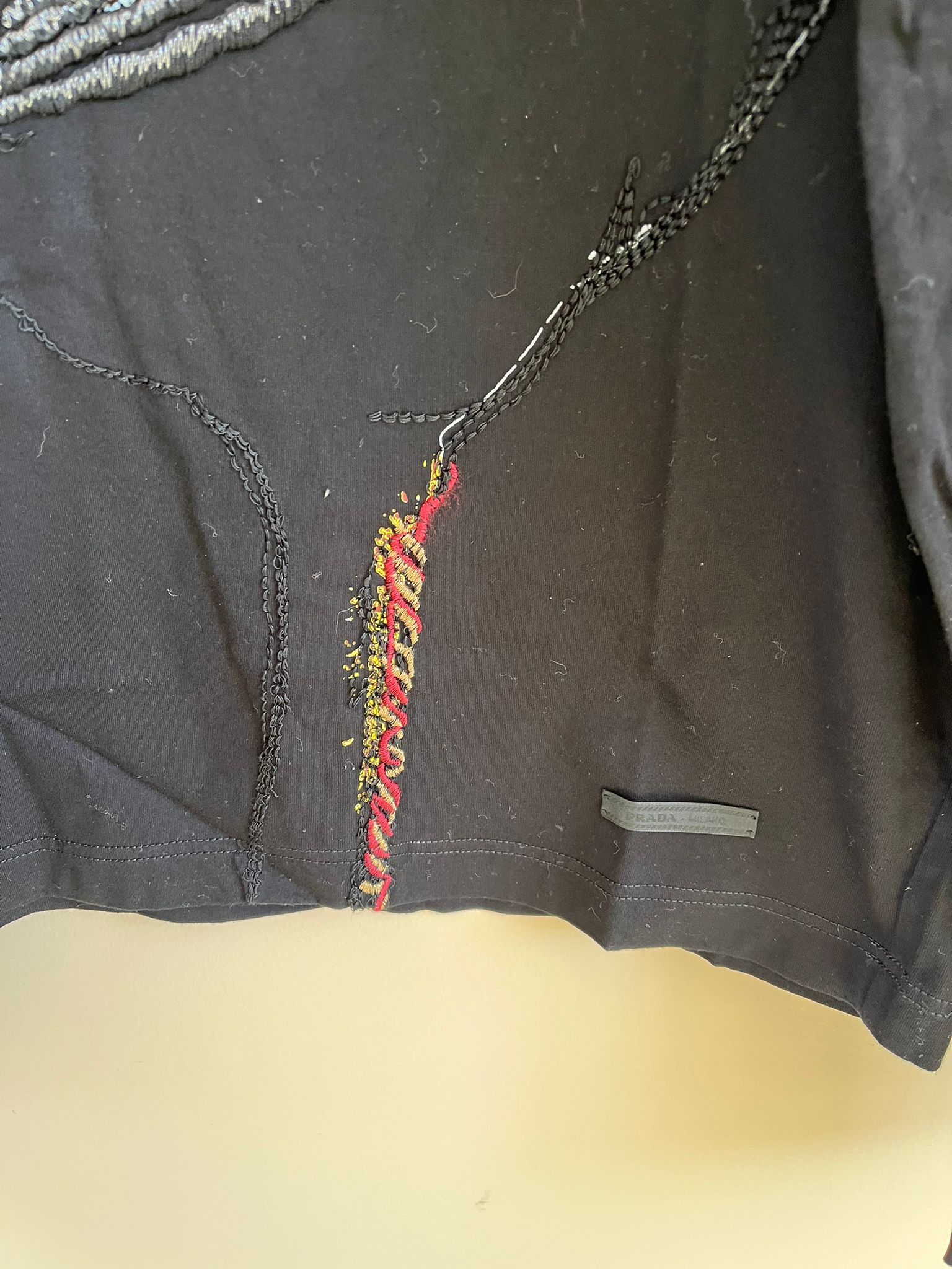 Prada Rooster Embroidered Tee in Black Size US L / EU 52-54 / 3 - 11 Thumbnail