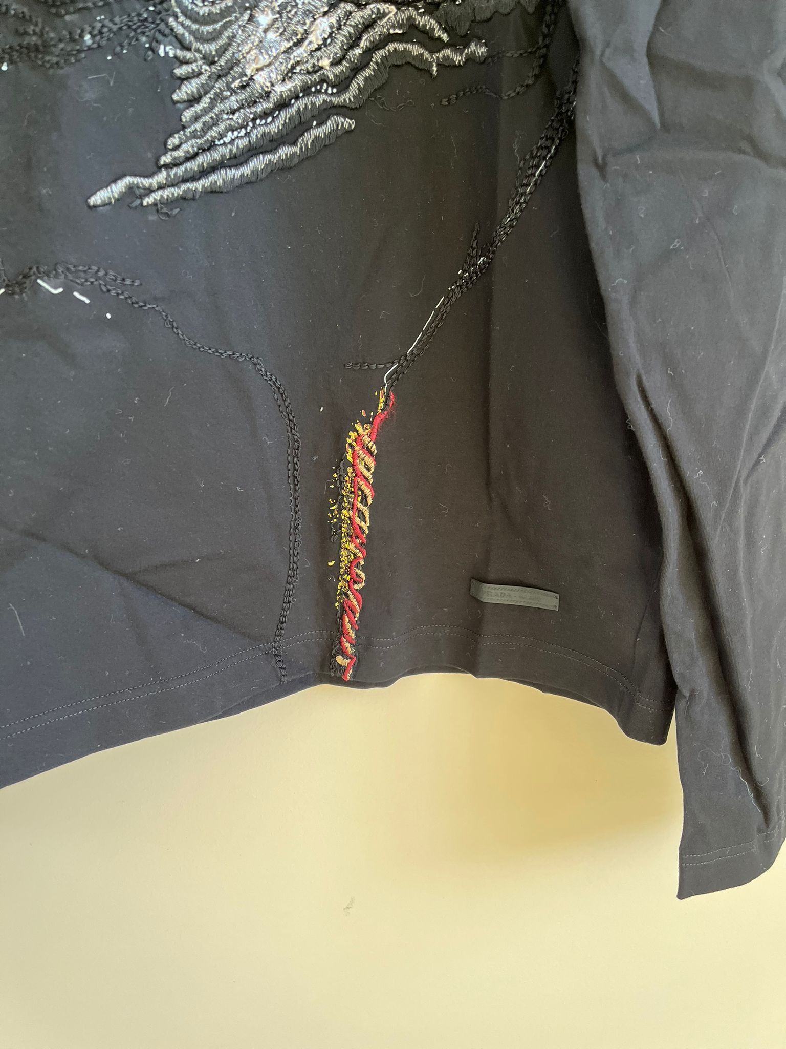 Prada Rooster Embroidered Tee in Black Size US L / EU 52-54 / 3 - 10 Thumbnail