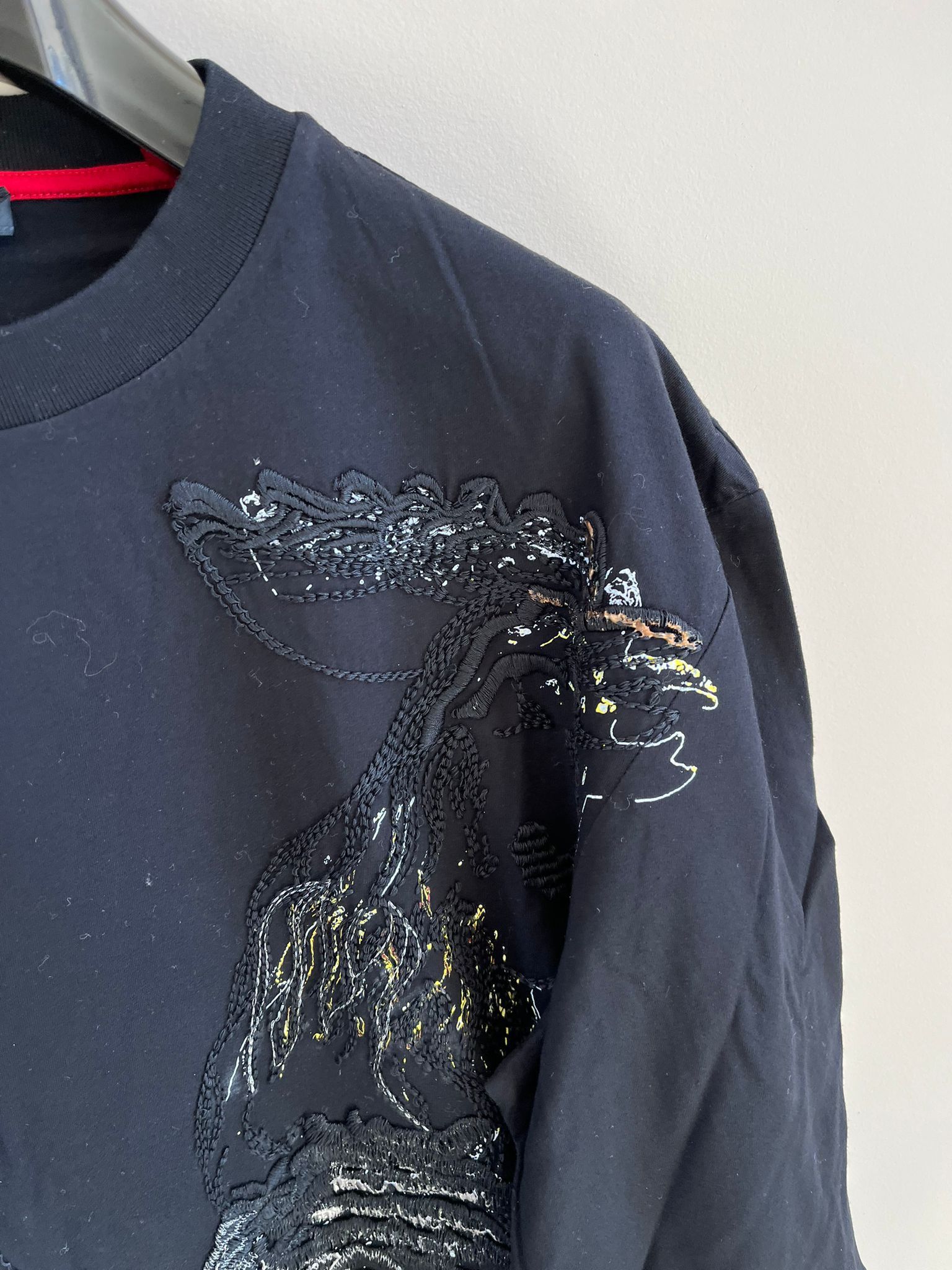 Prada Rooster Embroidered Tee in Black Size US L / EU 52-54 / 3 - 5 Thumbnail