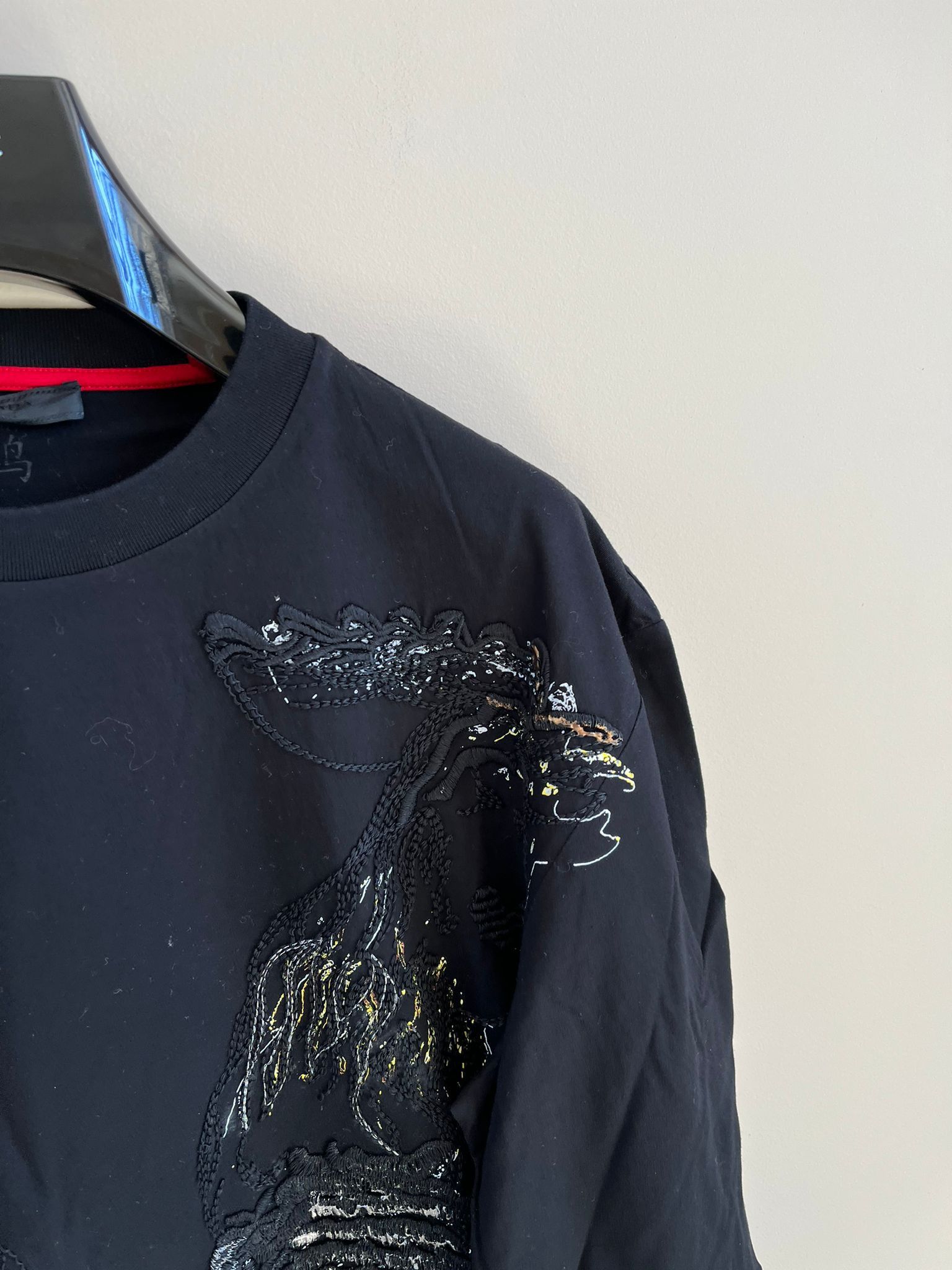 Prada Rooster Embroidered Tee in Black Size US L / EU 52-54 / 3 - 6 Thumbnail