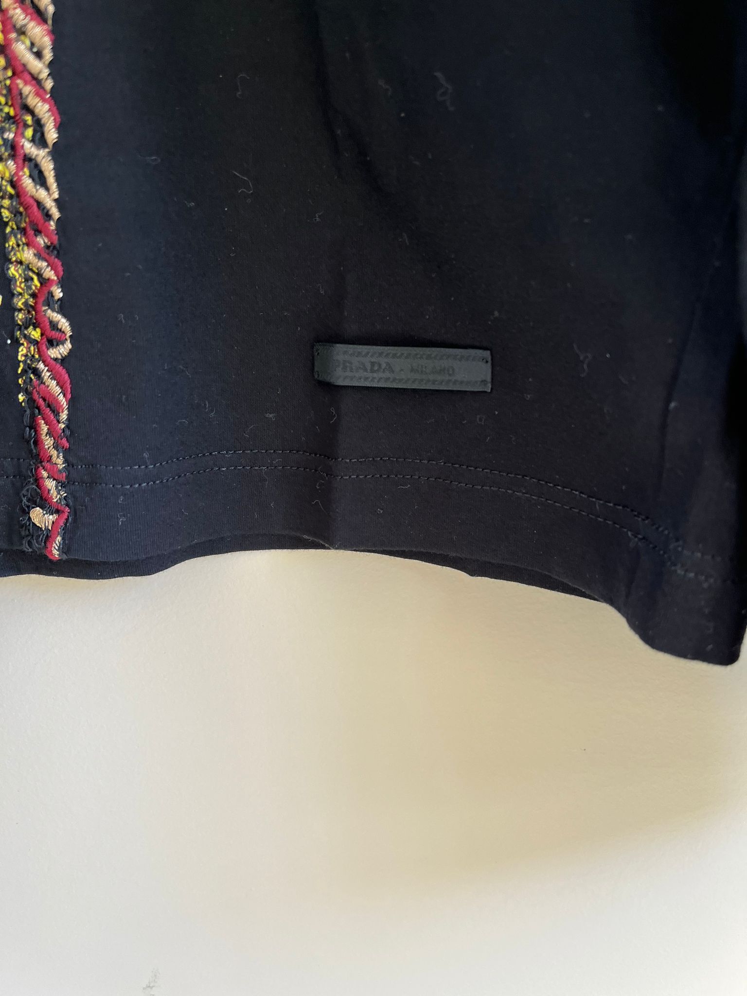 Prada Rooster Embroidered Tee in Black Size US L / EU 52-54 / 3 - 12 Thumbnail