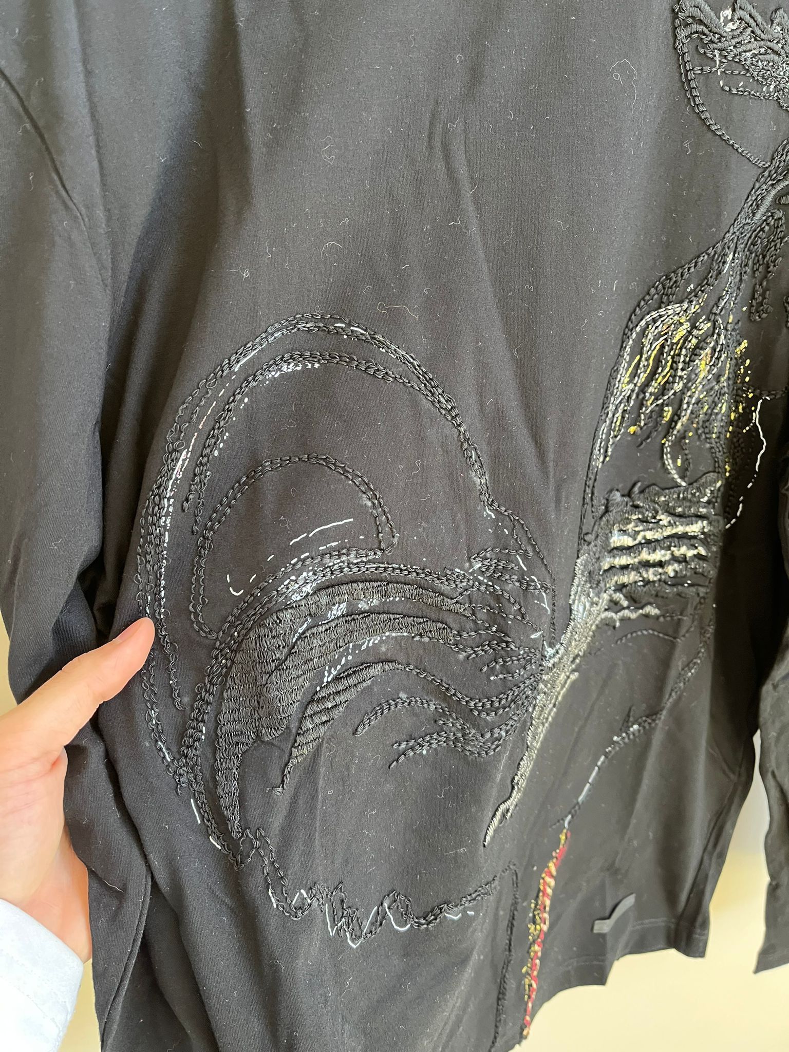 Prada Rooster Embroidered Tee in Black Size US L / EU 52-54 / 3 - 9 Thumbnail