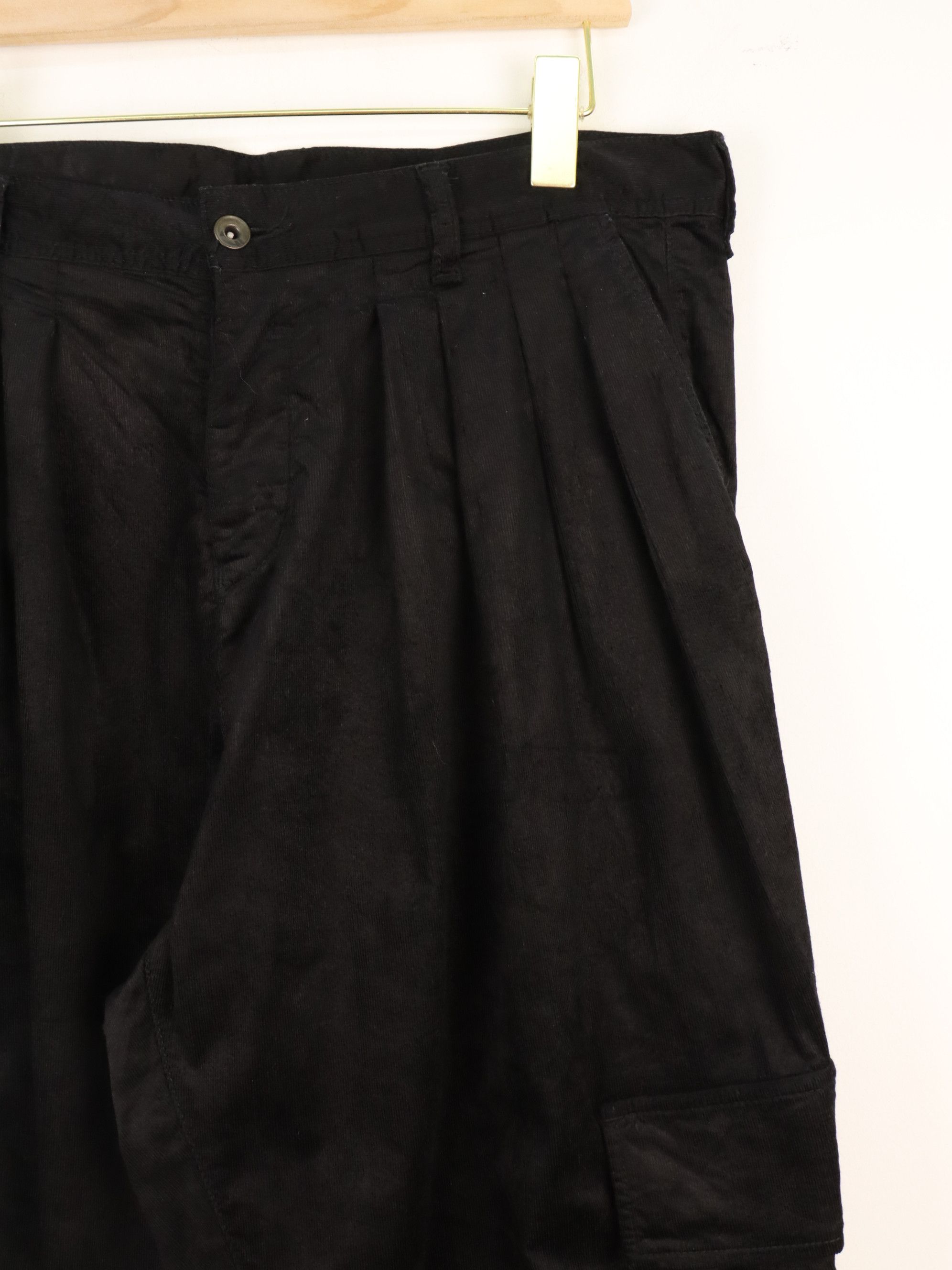 SHAREEF Rayon Cotton Blend Wide Baggy Corduroy Drop Crotch Pant Size US 32 / EU 48 - 5 Thumbnail