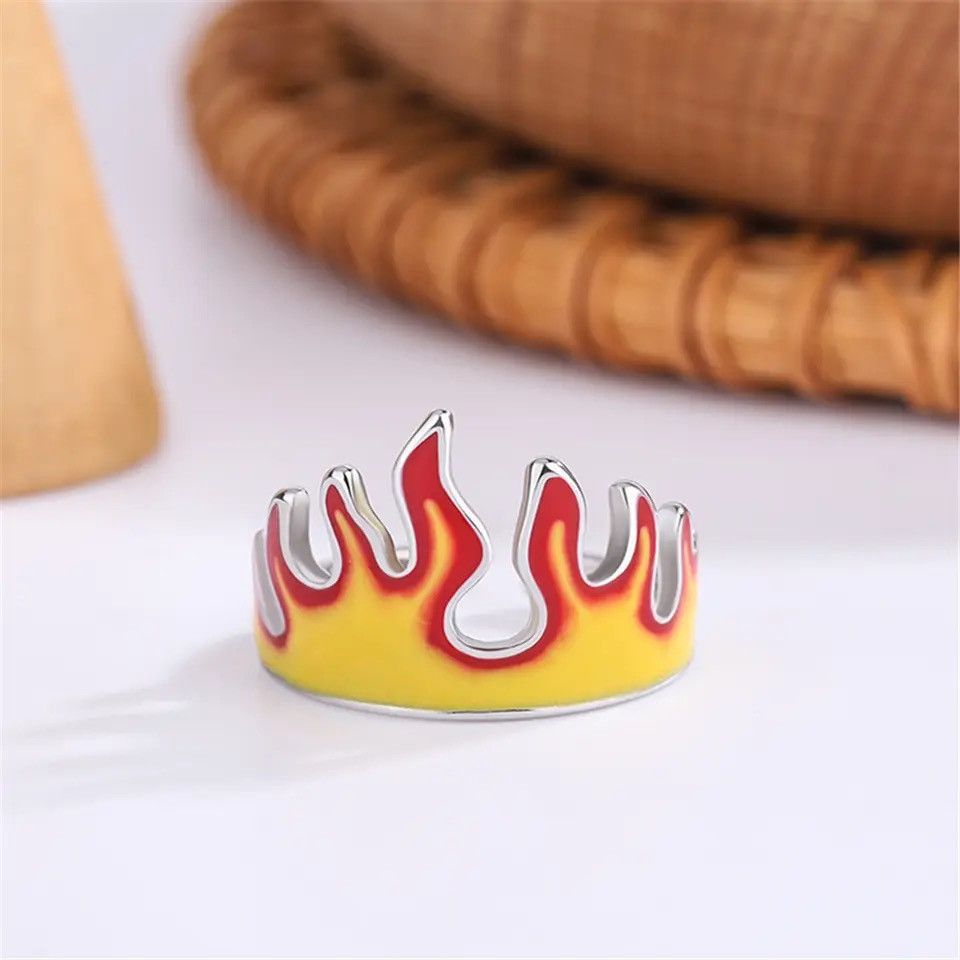 Jewelry Goth Demon Flame Ring Size ONE SIZE - 4 Thumbnail
