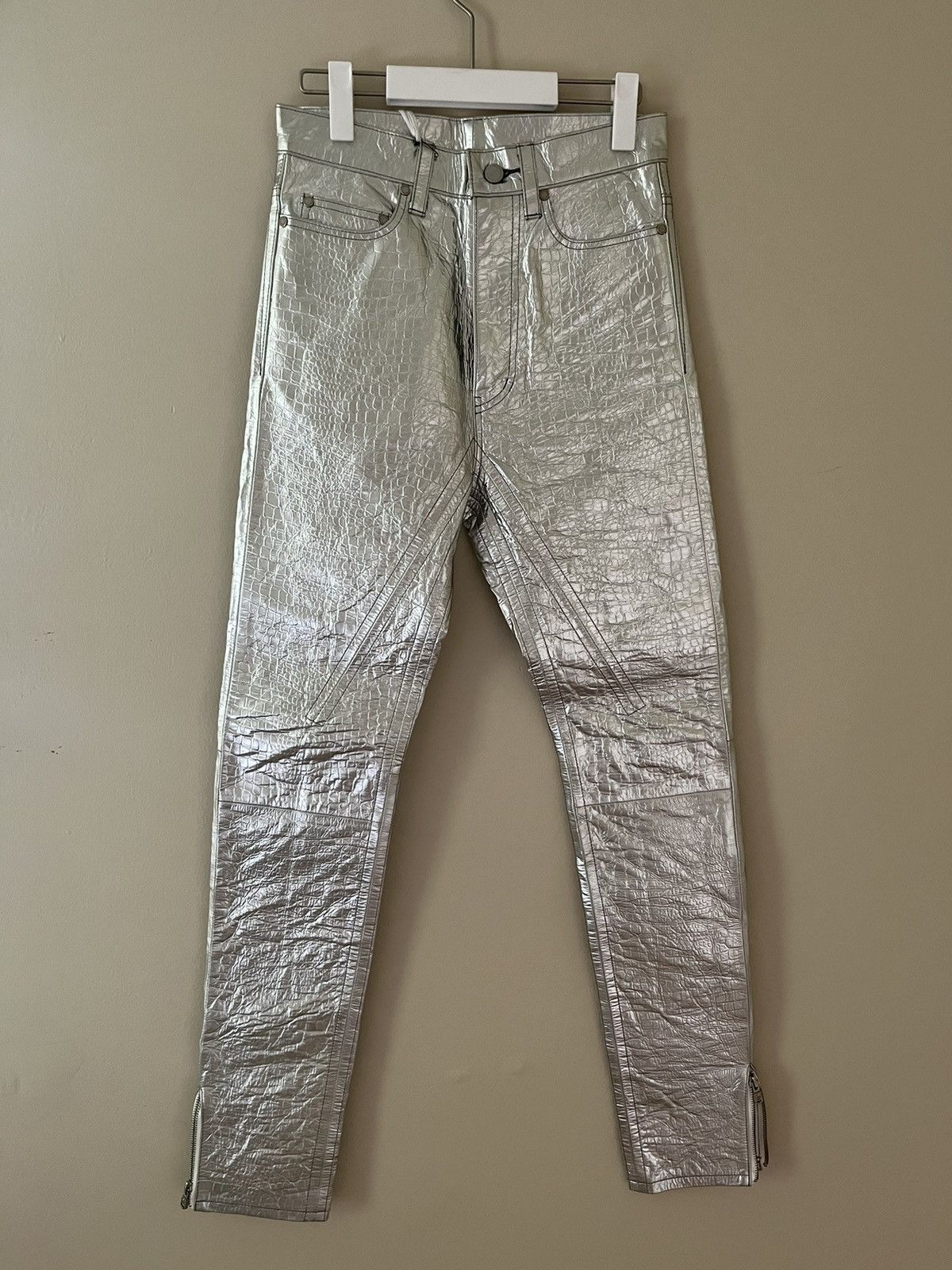 Takahiromiyashita The Soloist. SS17 Silver leather pants Size US 28 / EU 44 - 3 Thumbnail