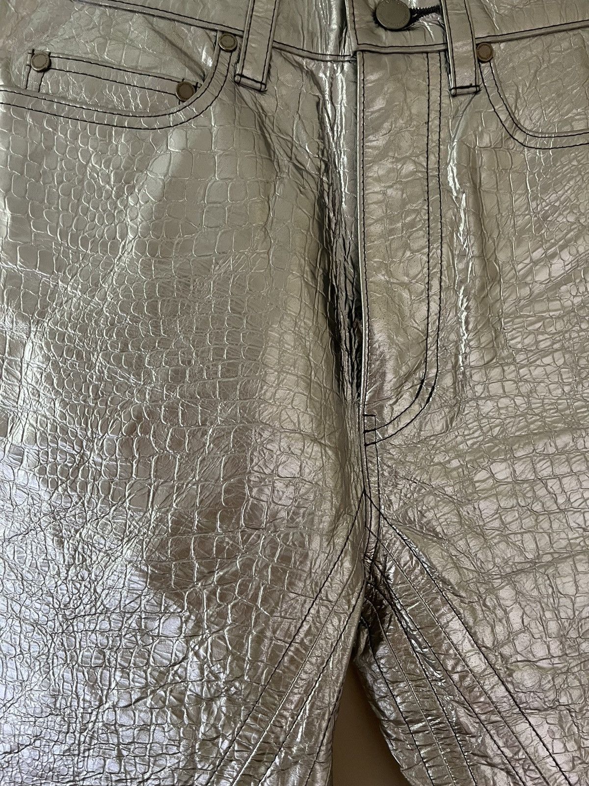 Takahiromiyashita The Soloist. SS17 Silver leather pants Size US 28 / EU 44 - 4 Thumbnail