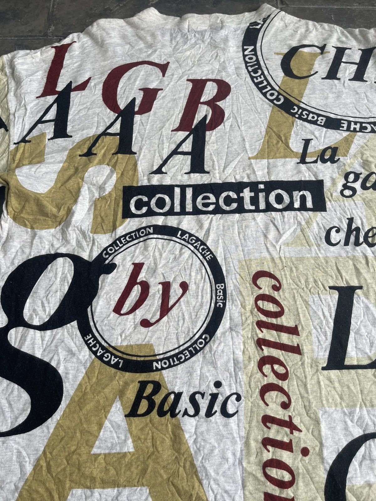 Le Grande Bleu (L.G.B.) JAPAN MADE LGB Lagache Basic Big Spell Out Tee Size US L / EU 52-54 / 3 - 6 Thumbnail